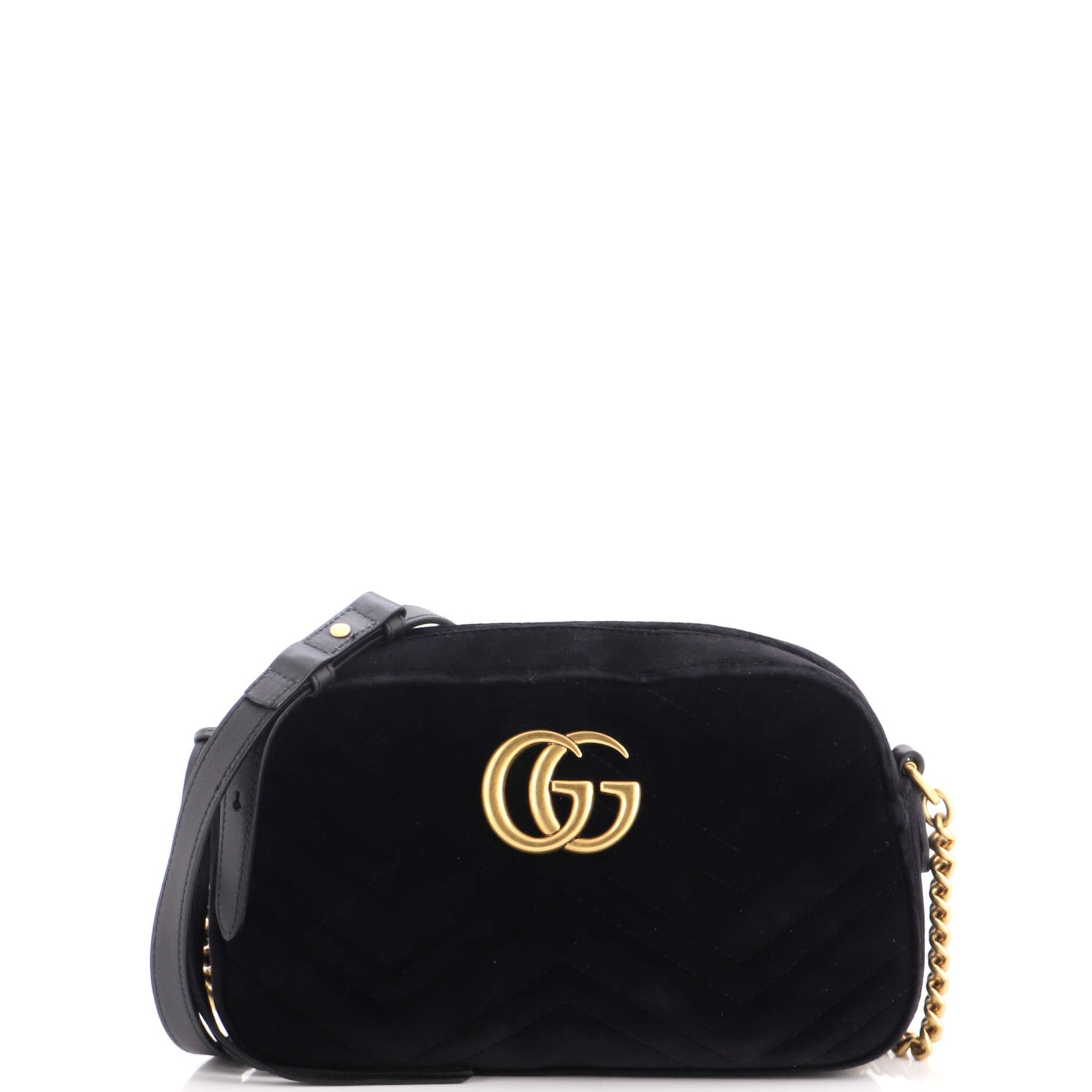 GG Marmont Shoulder Bag Matelasse Velvet Small