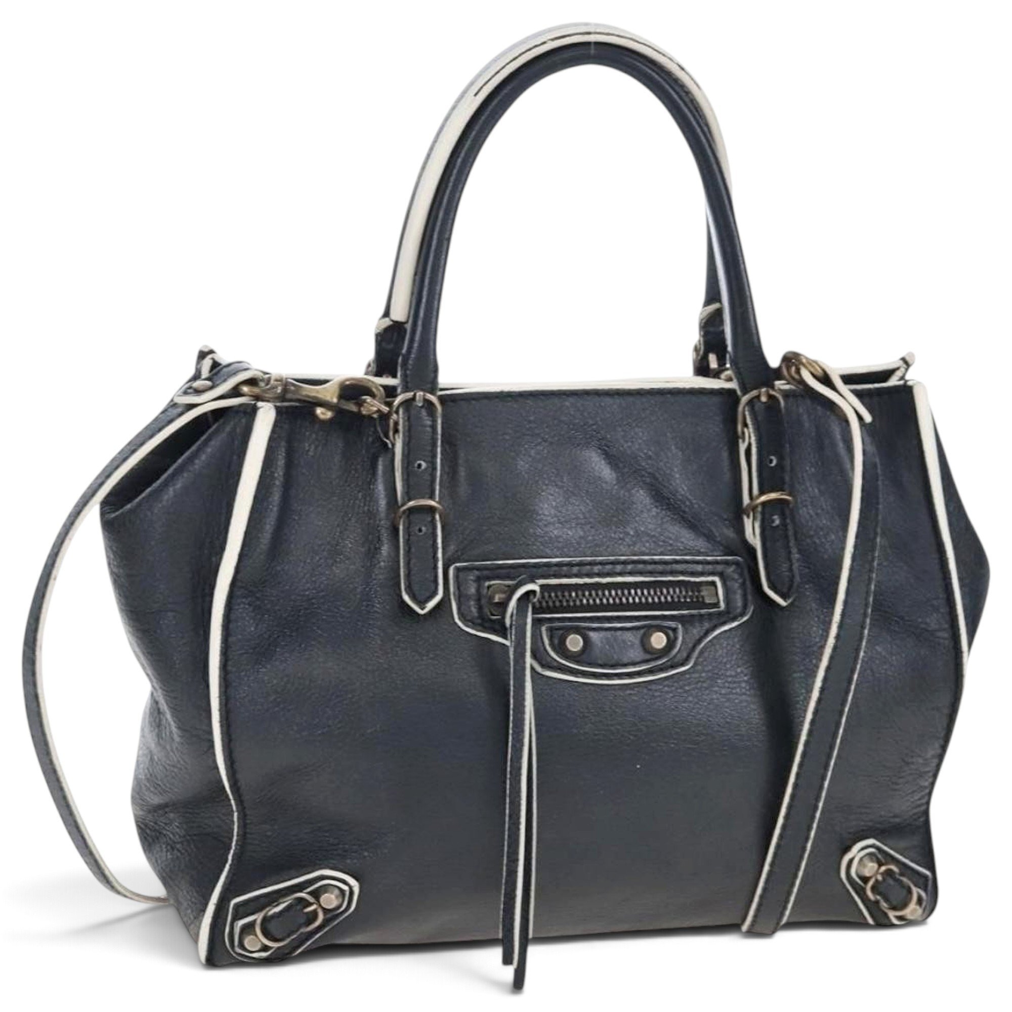B leather mini bag