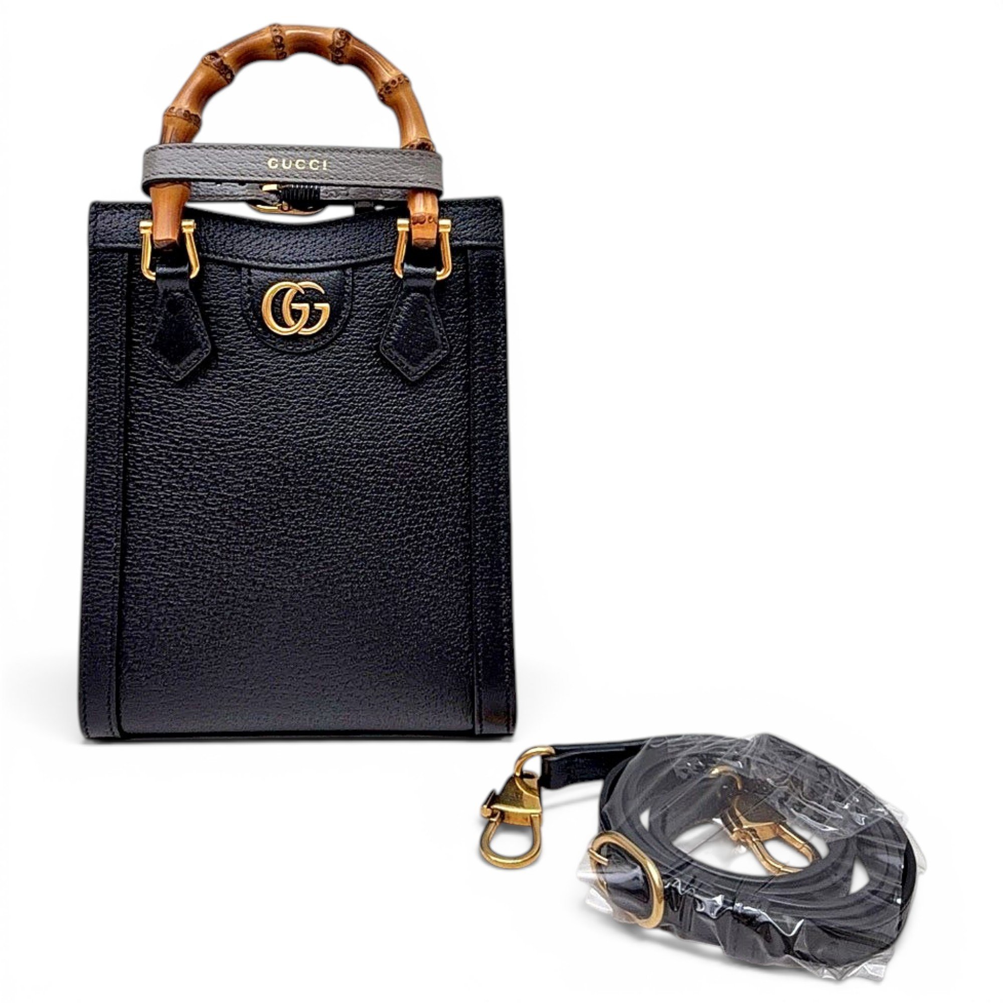 Diana Bamboo leather handbag