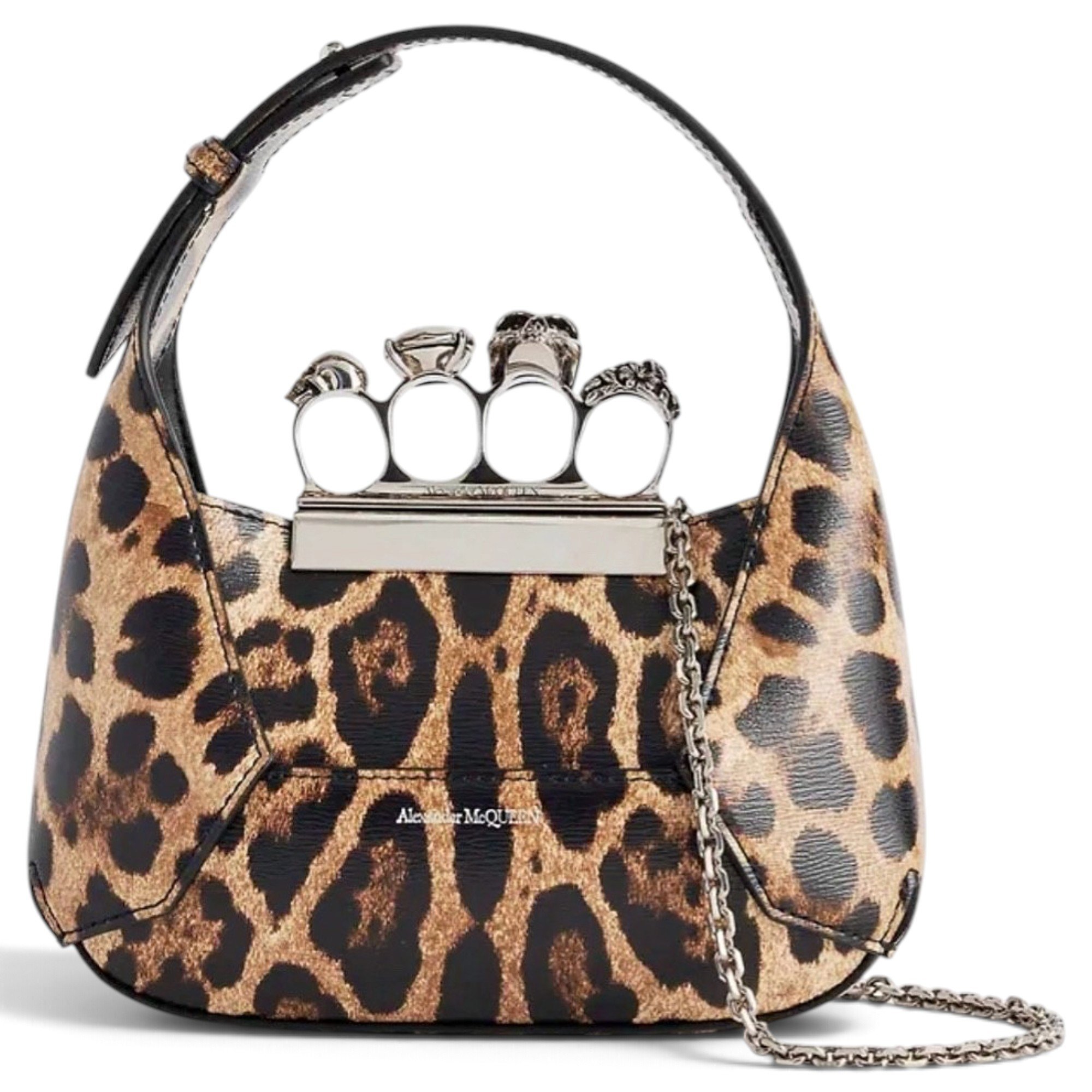 Jeweled leather handbag