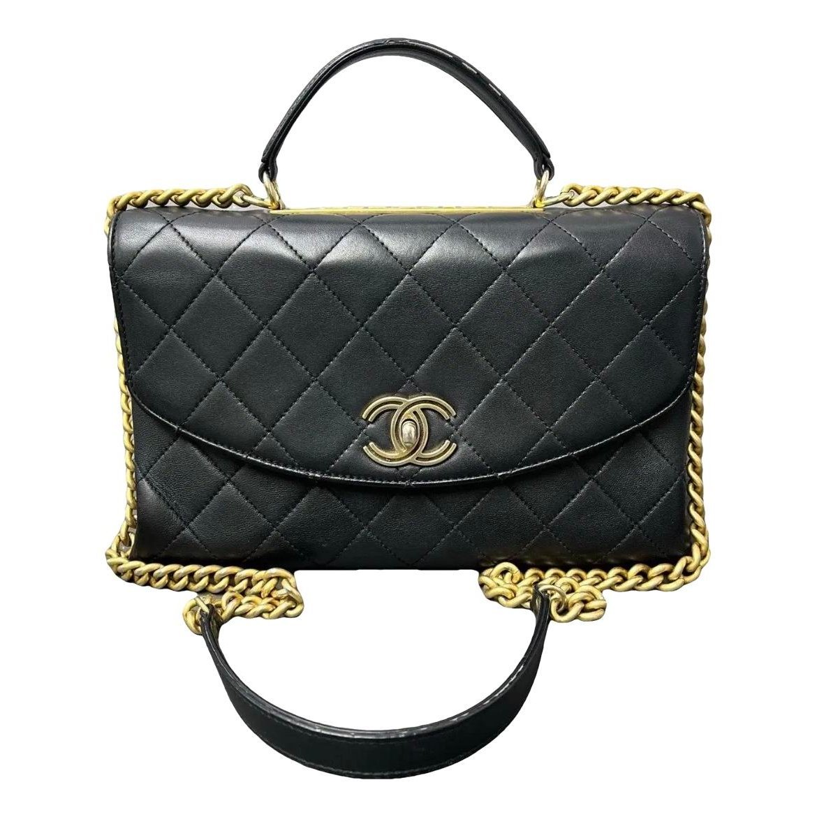 Trendy CC Flap leather handbag