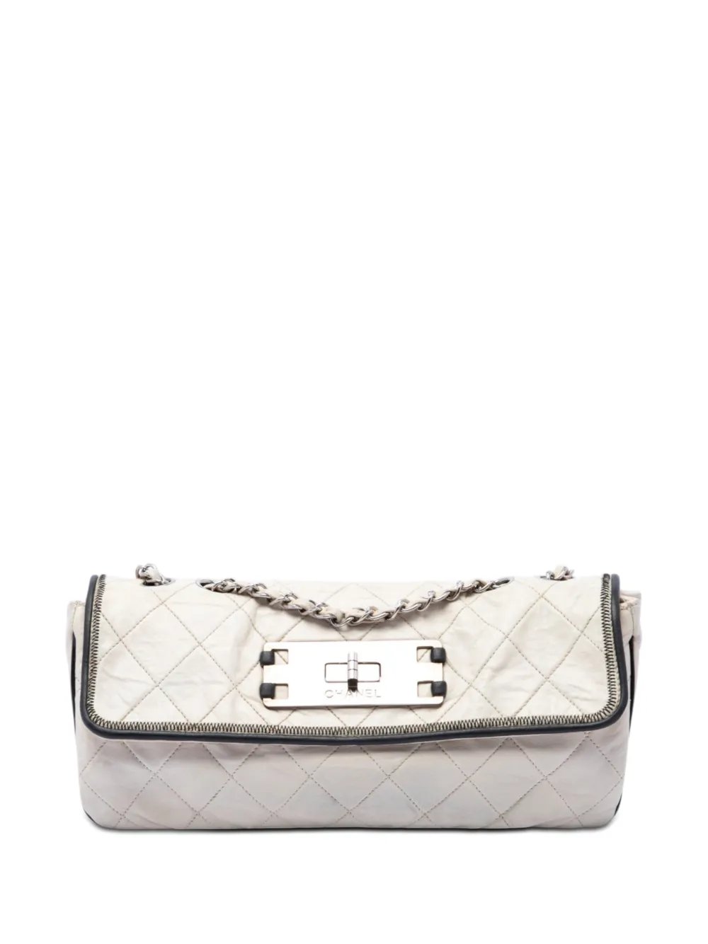 2008-2009 Quilted Lambskin East West Mademoiselle Flap shoulder bag