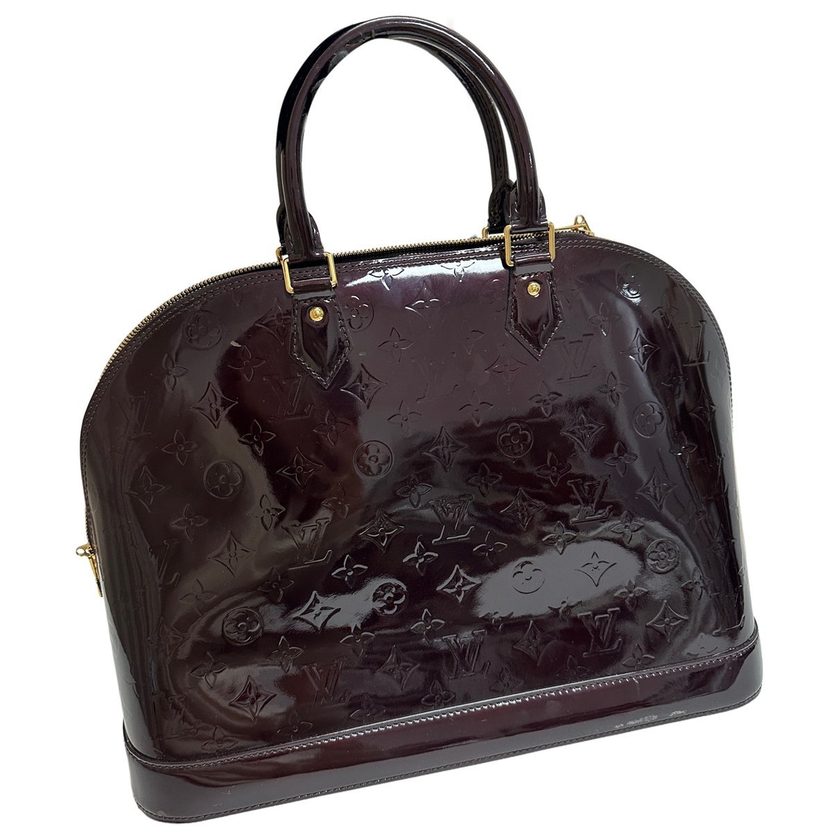Louis Vuitton Alma BB patent leather handbag