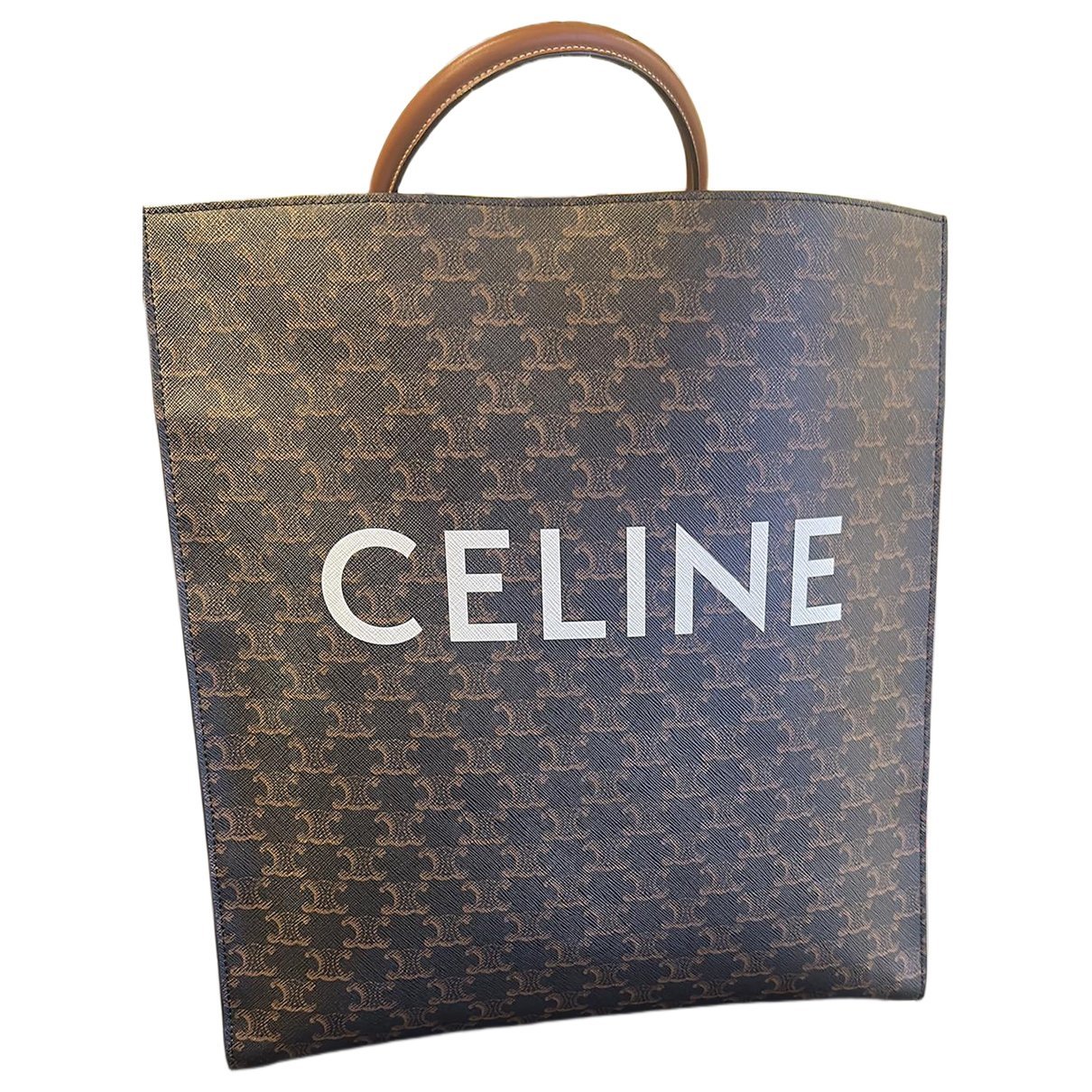Cabas Vertical leather tote