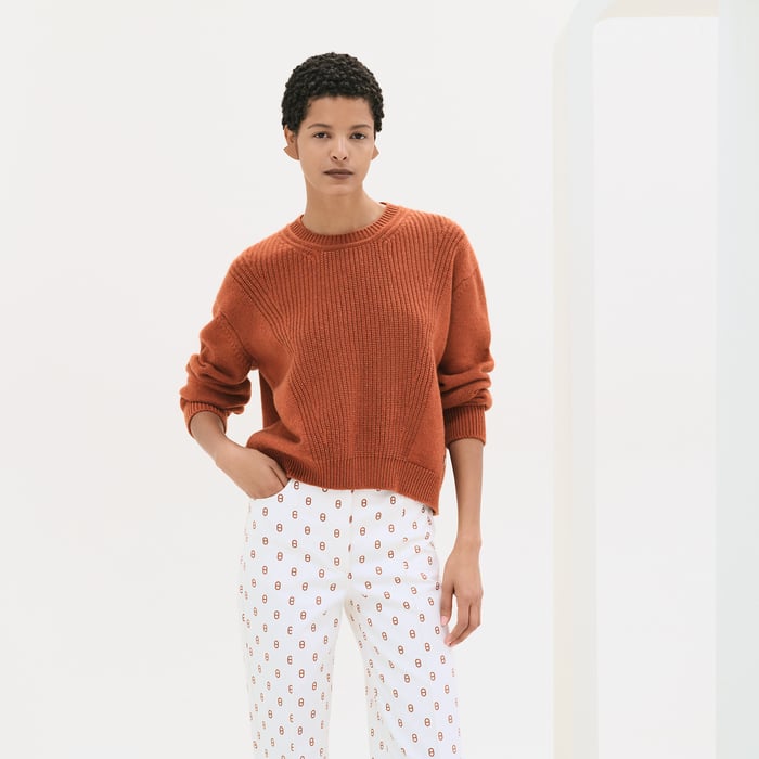 Cashmere long-sleeve sweater