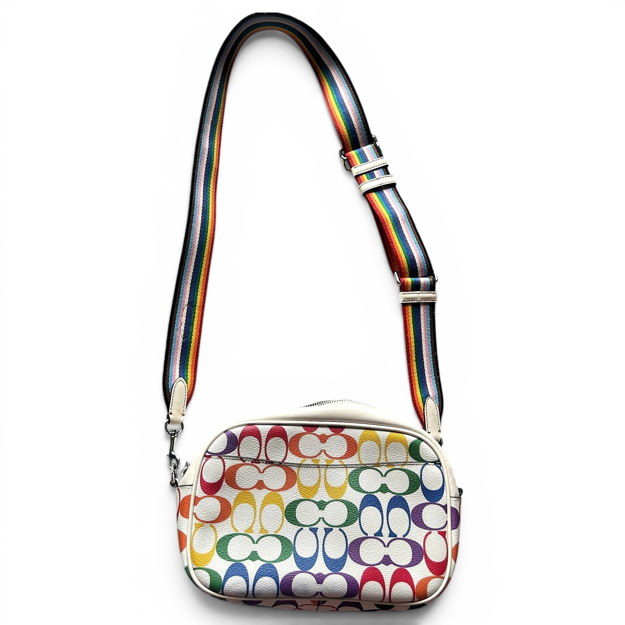 Canvas Courier Crossbody leather crossbody bag