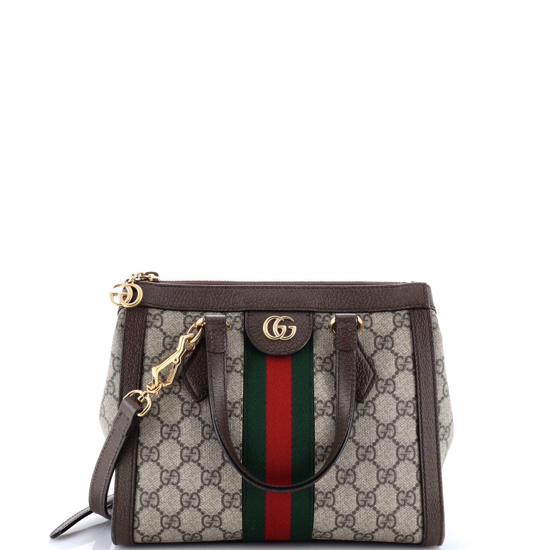 Ophidia Top Handle Tote GG Coated Canvas Small