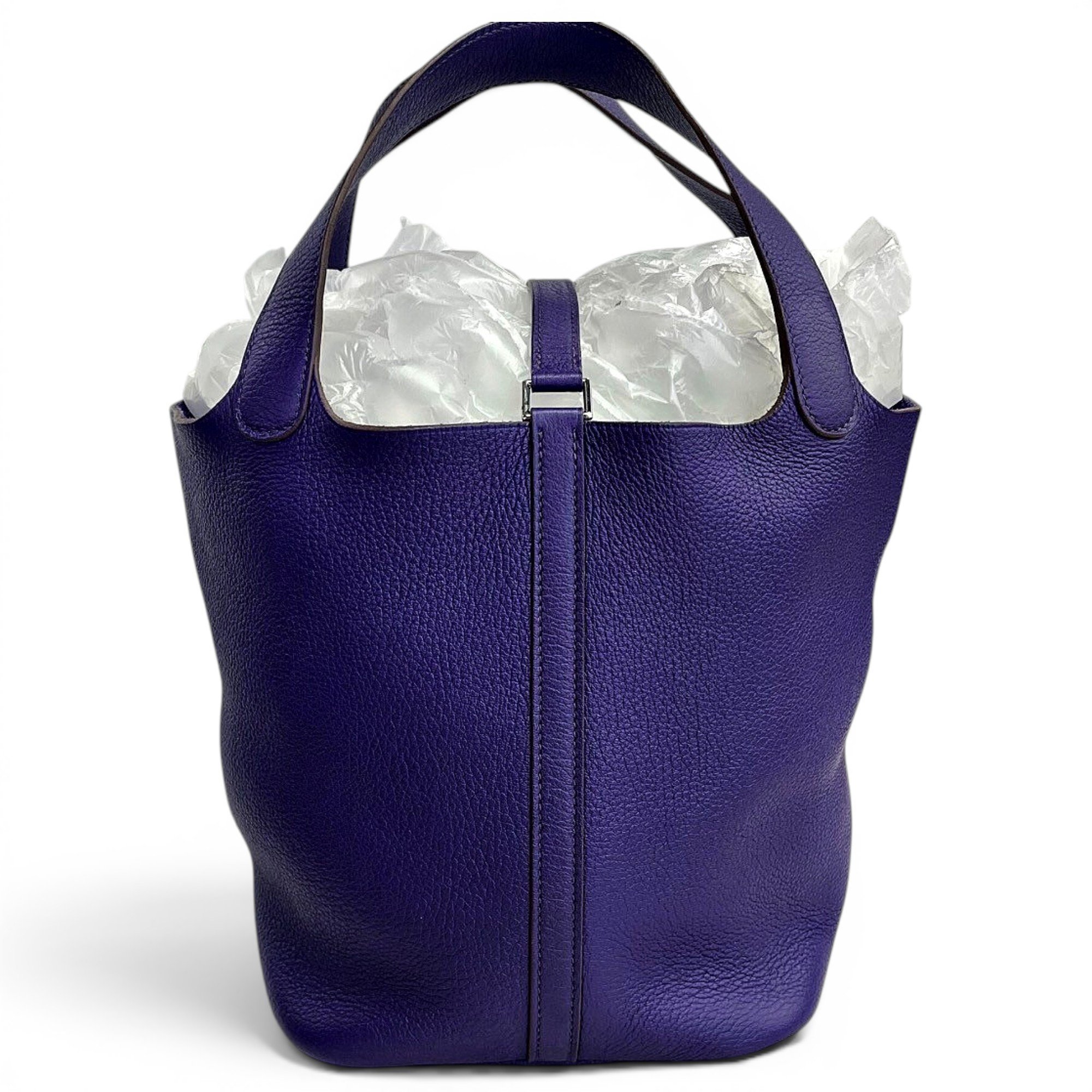 Picotin leather tote