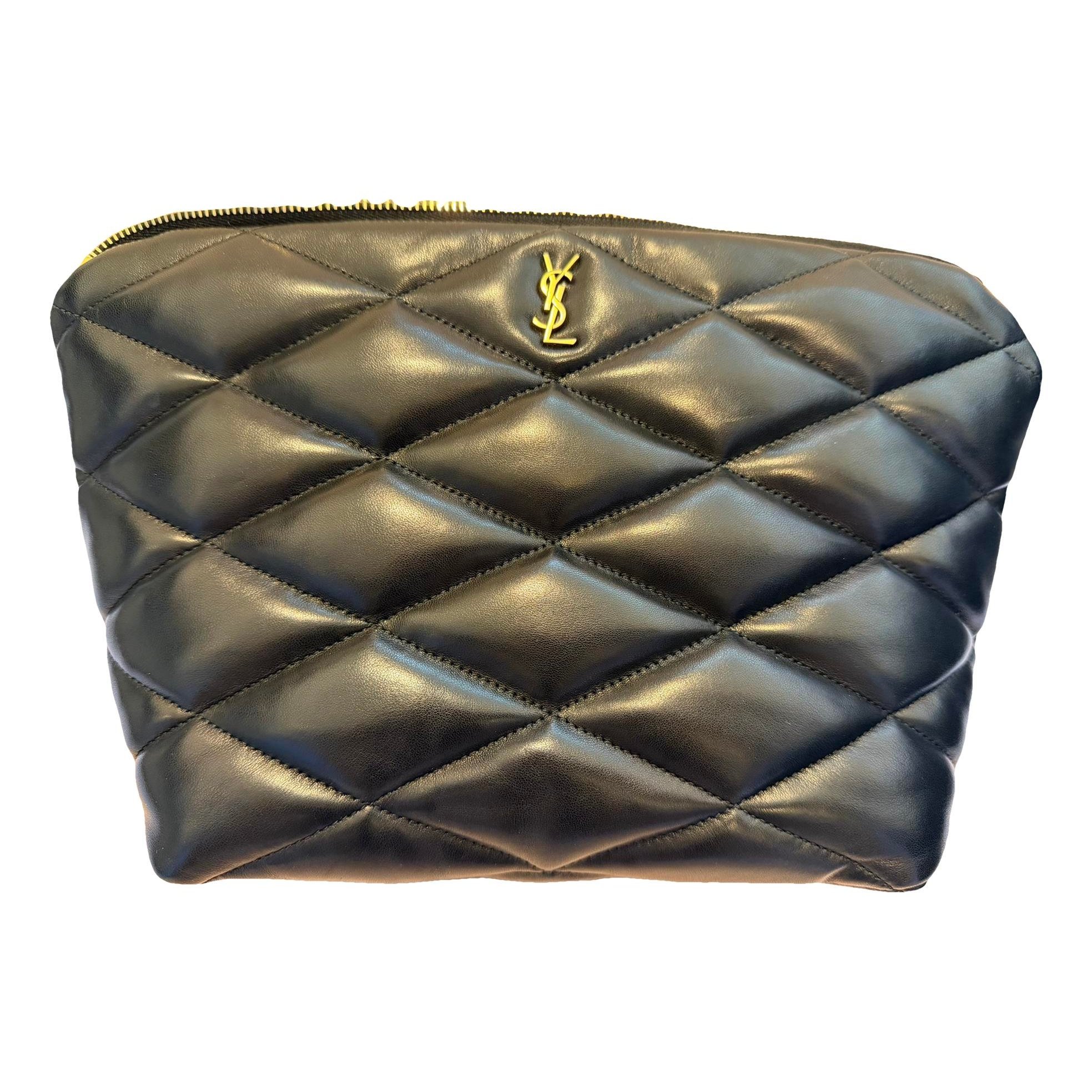 Leather clutch bag