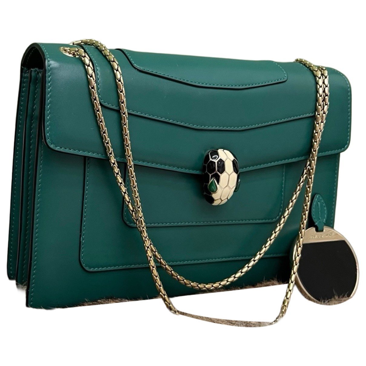 Serpenti leather handbag