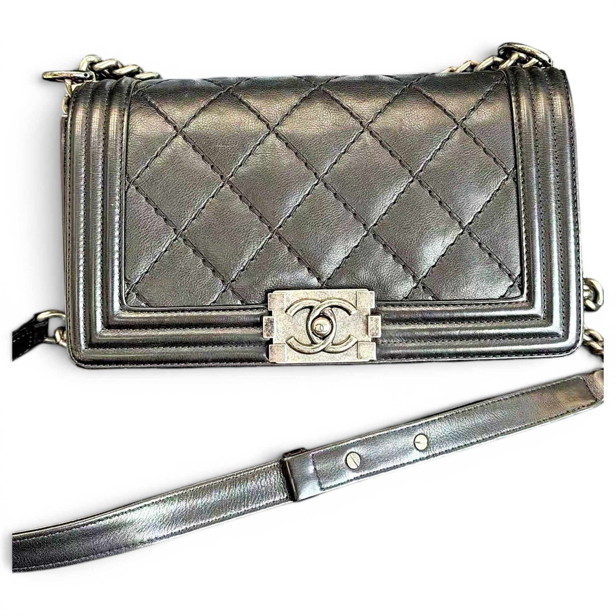 Boy leather crossbody bag