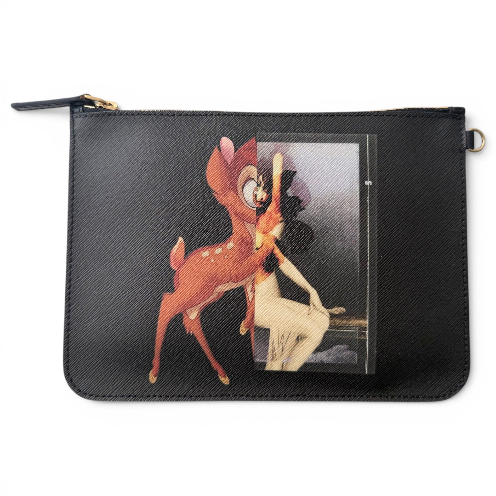 Leather clutch bag