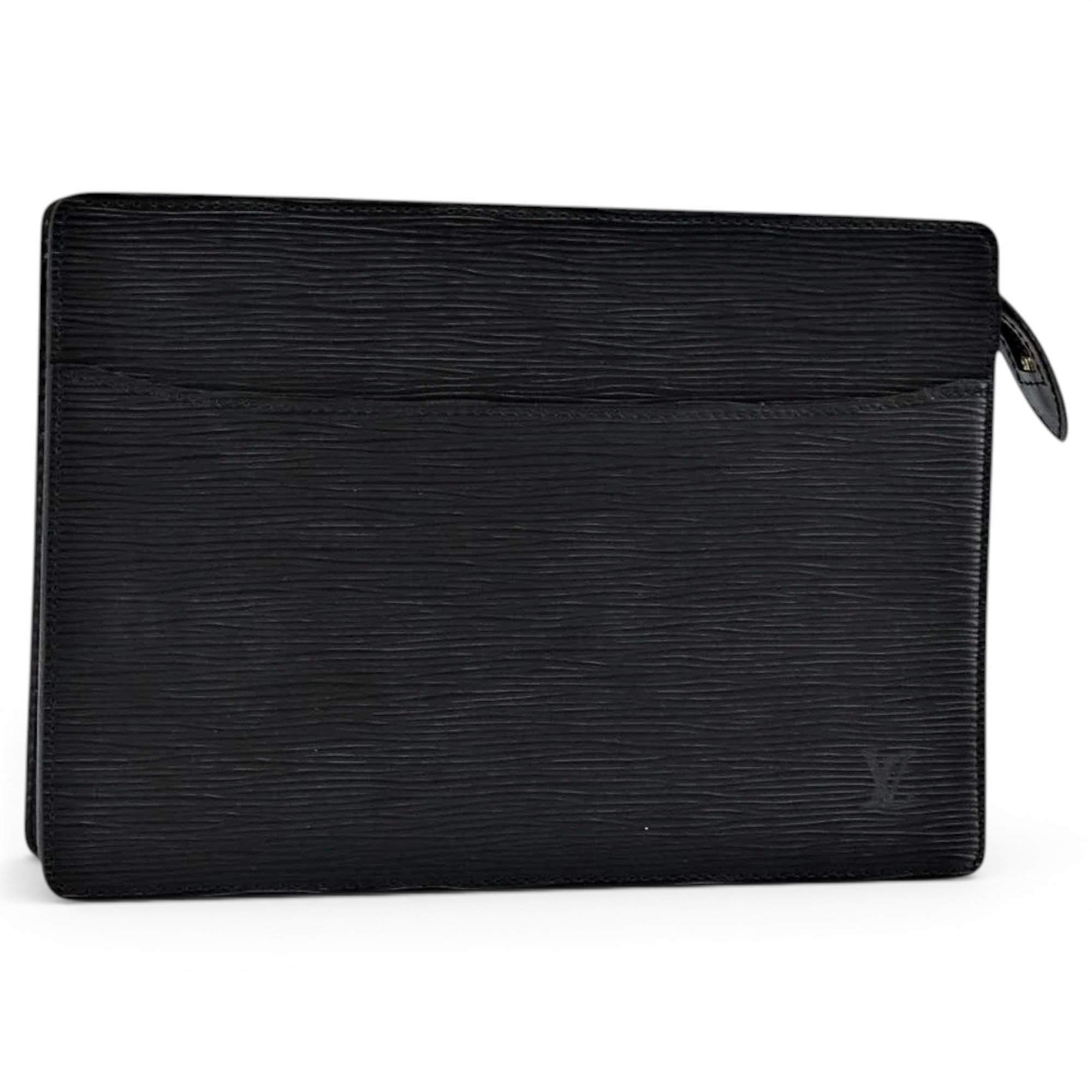 Leather clutch bag