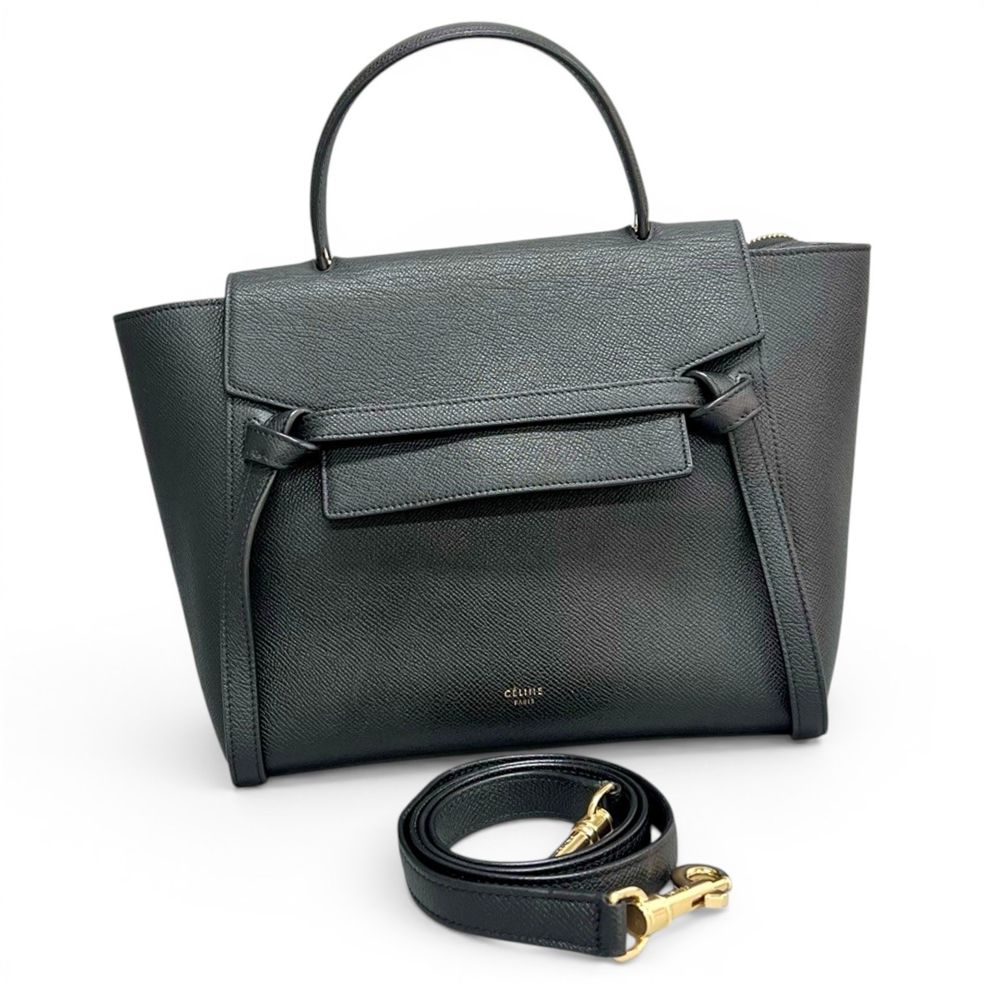 Belt leather handbag