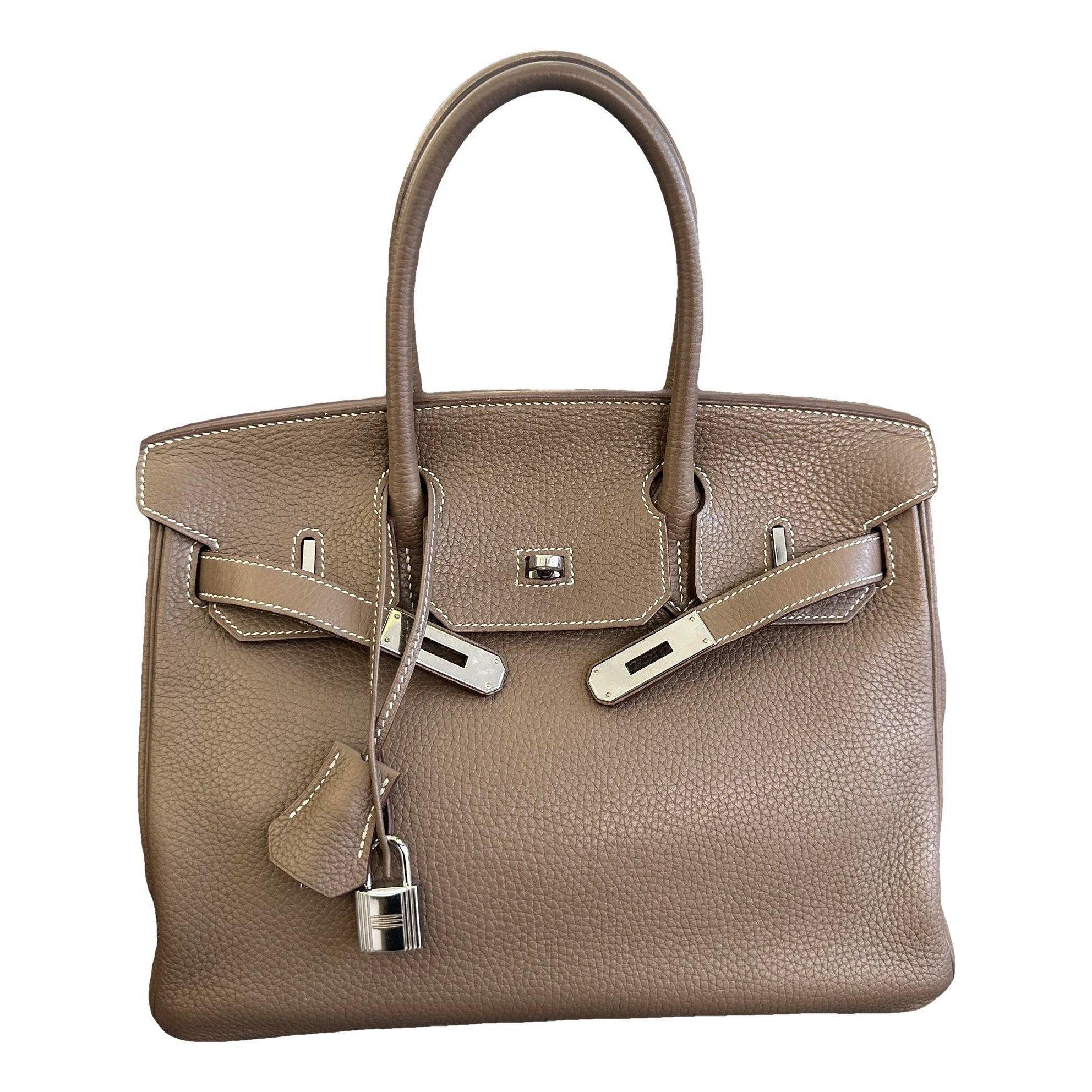 Hermes Birkin 30 Handbag Etoupe Togo Leather