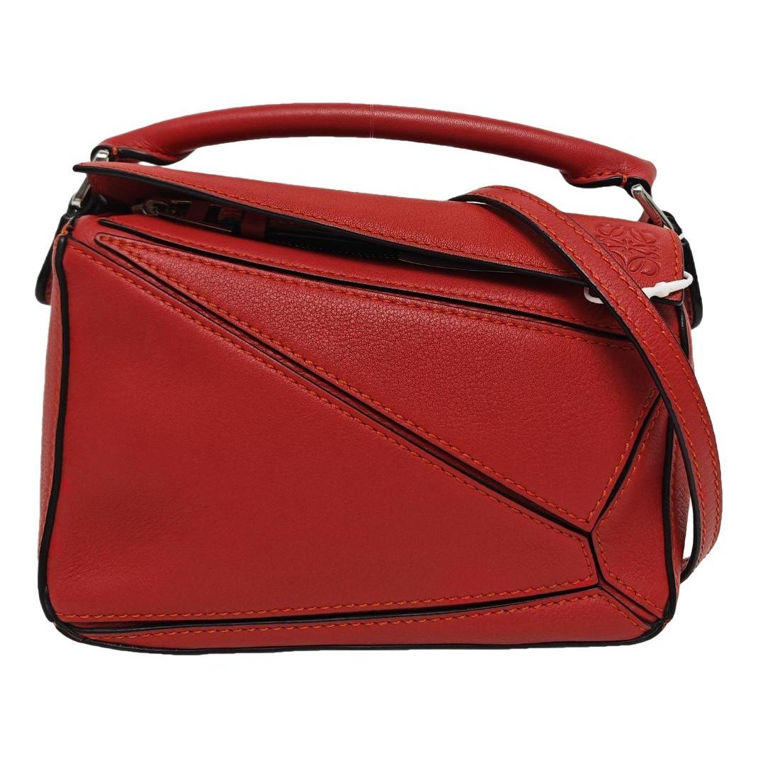 Puzzle leather handbag