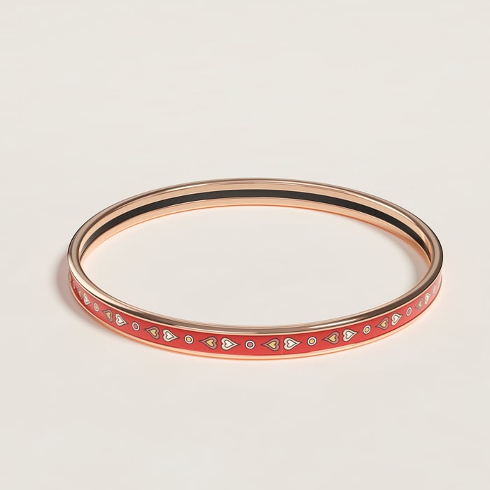 Faubourg Rouge Harnais De Coeur Bangle