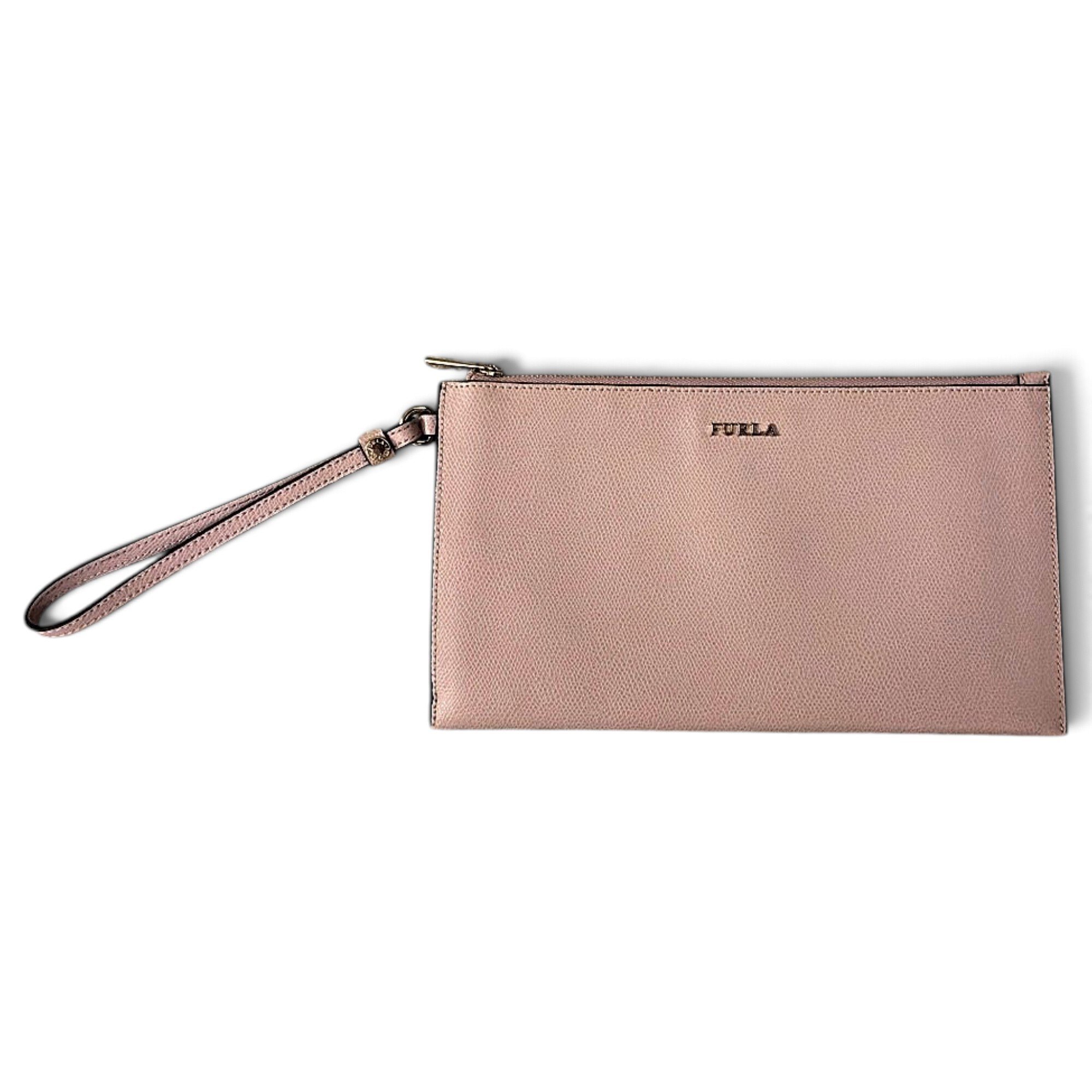 Leather clutch bag