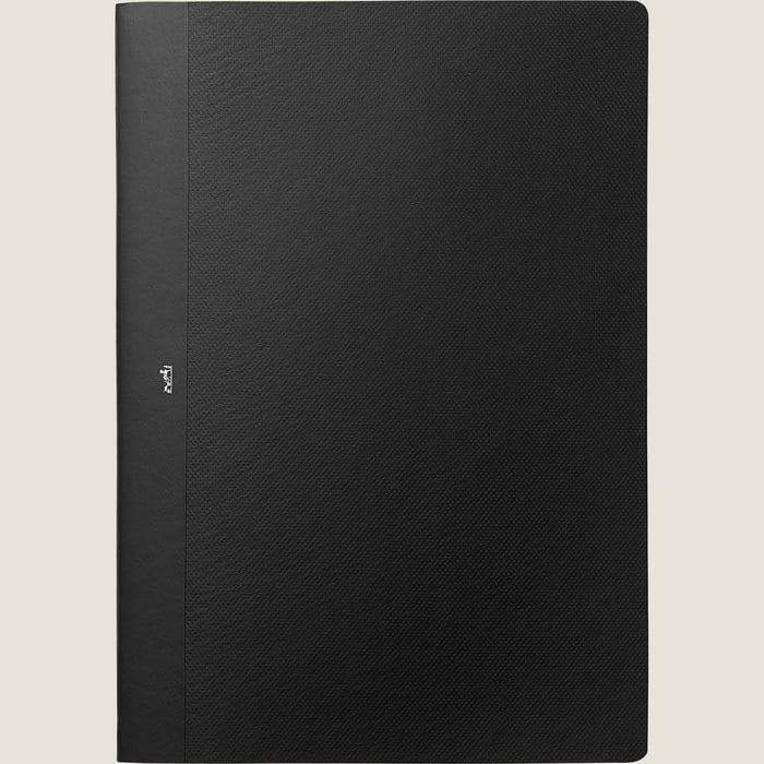 Noir Grain d'H A4 Blank Notebook