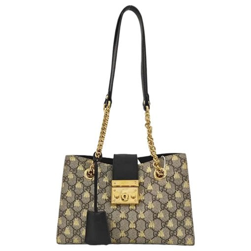 Padlock leather handbag