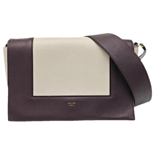 Frame leather handbag