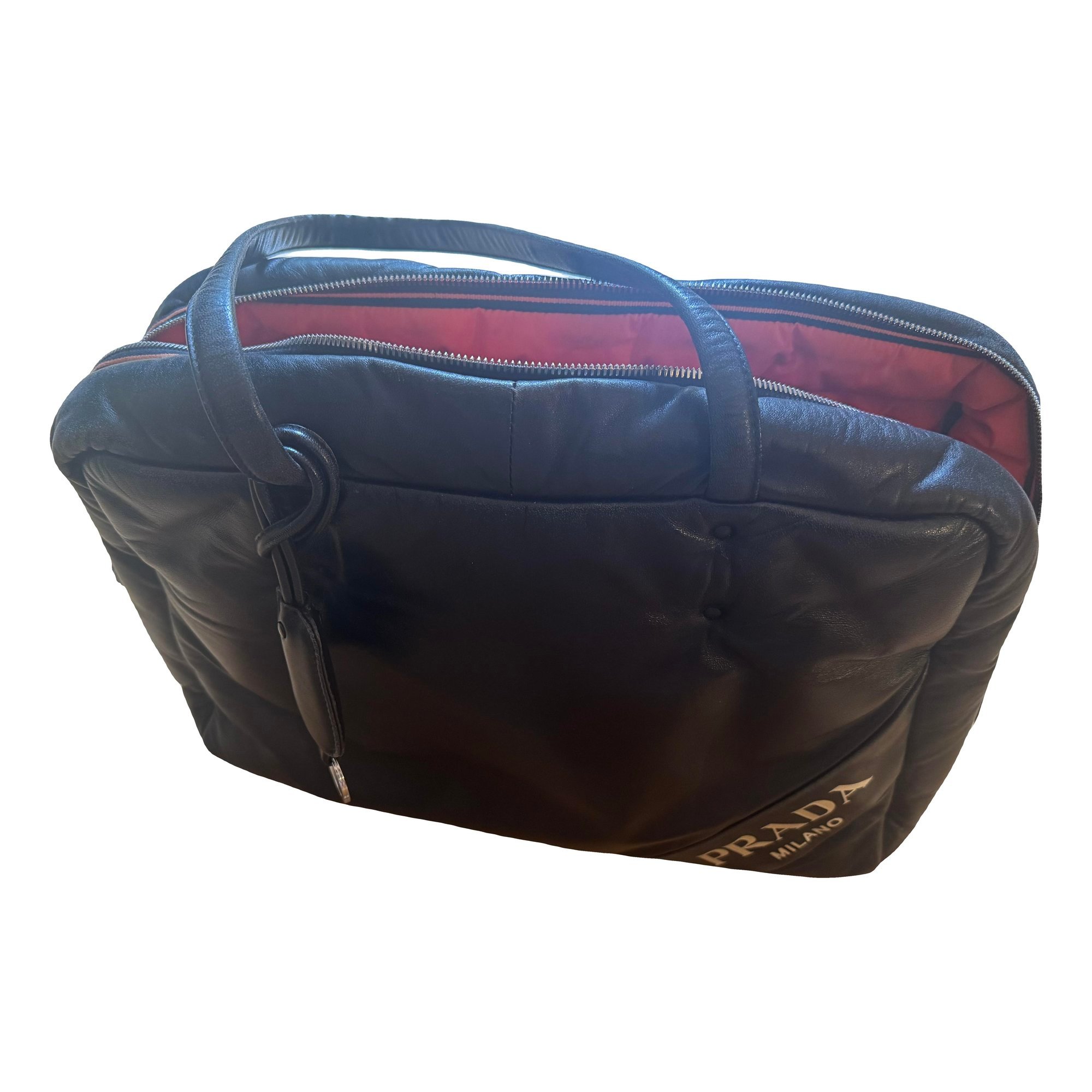 Leather bowling bag
