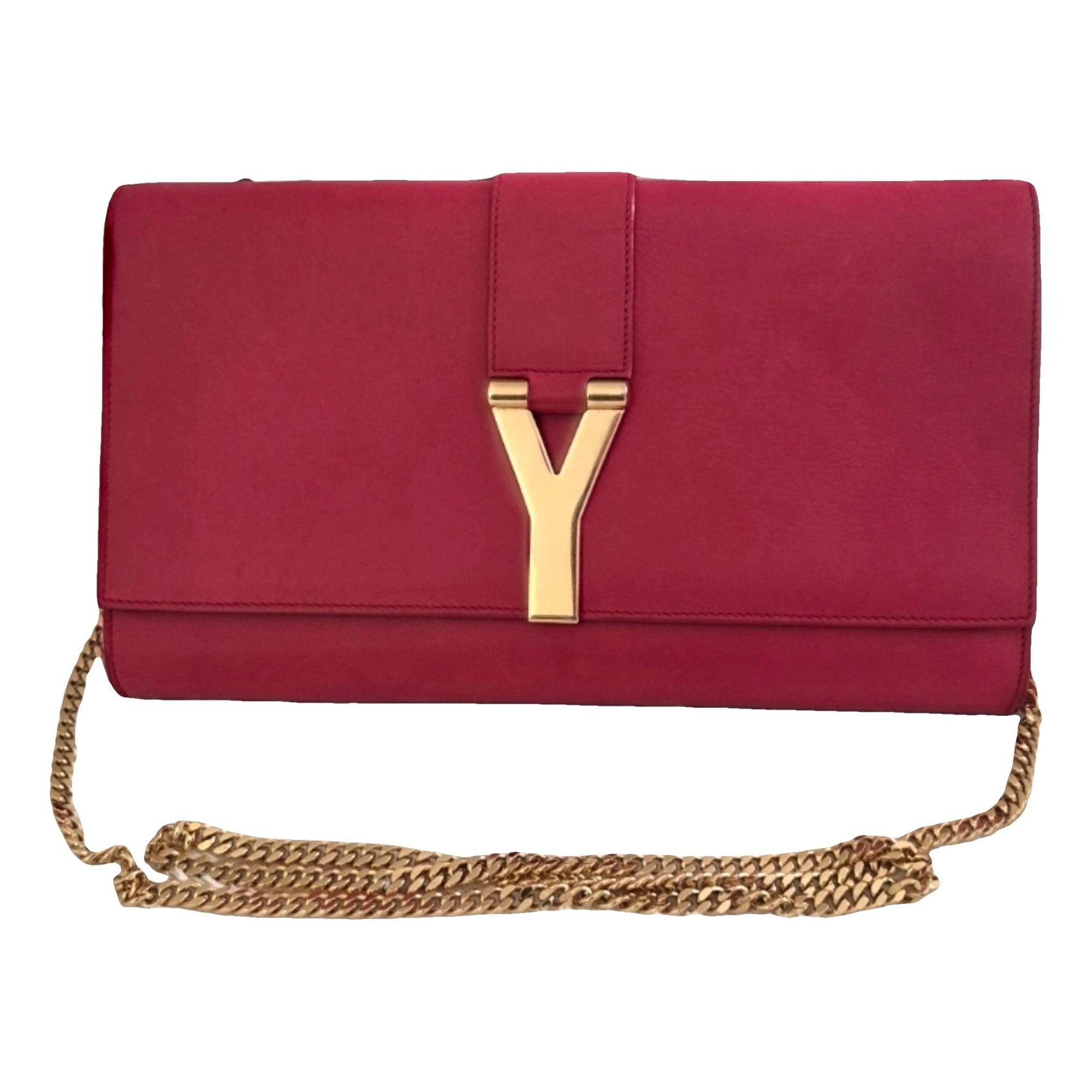 Leather clutch bag