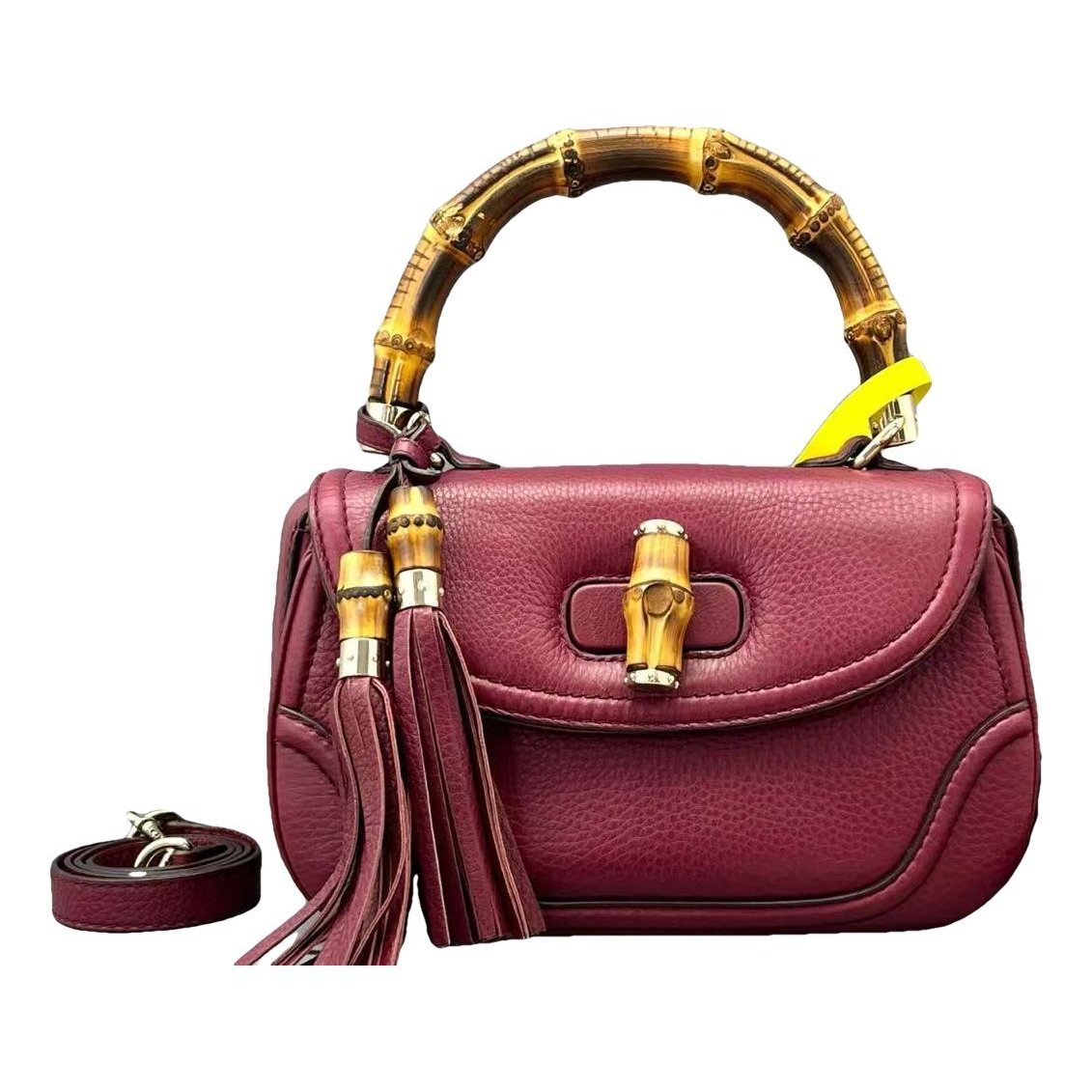 Bamboo leather handbag