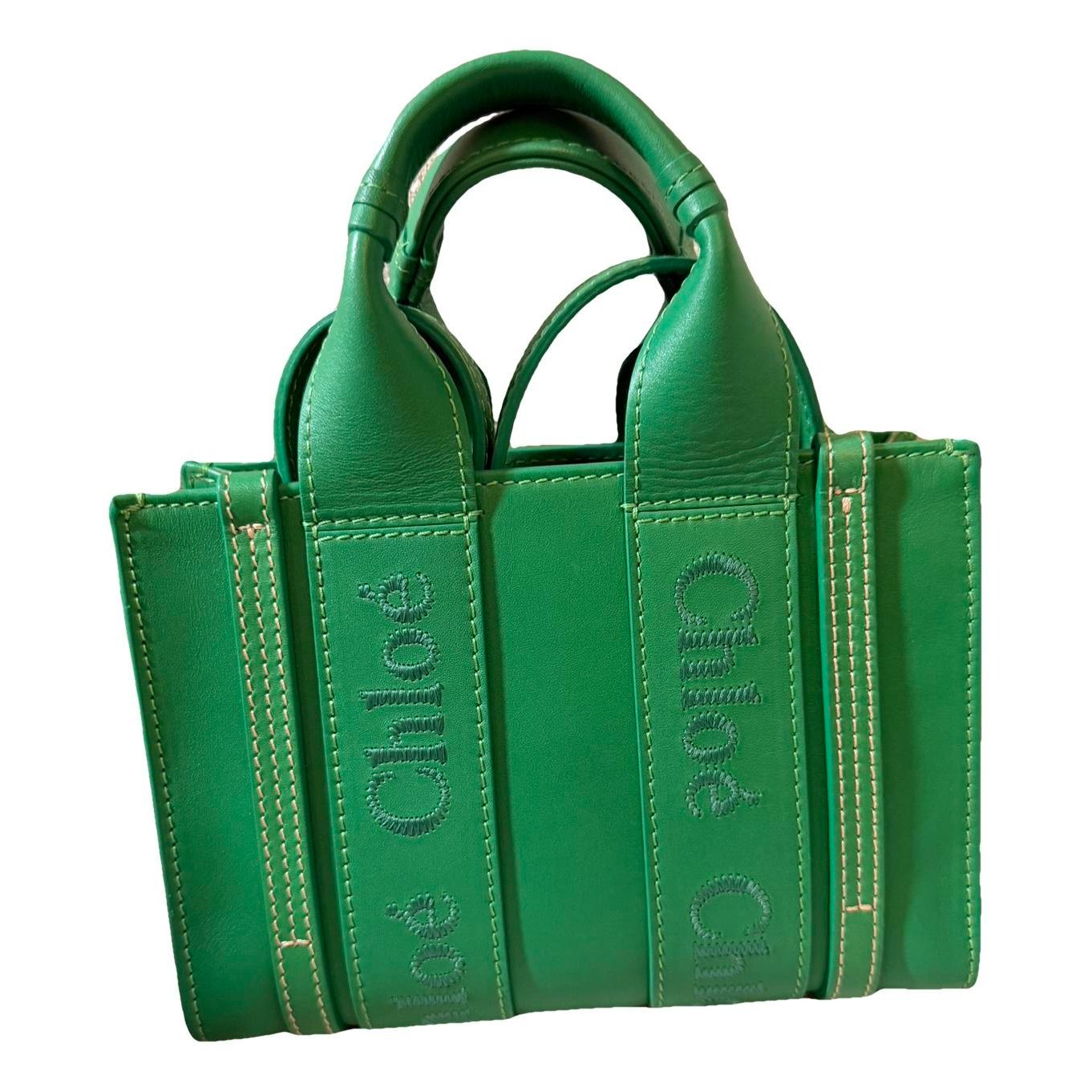 Chloe Woody leather tote