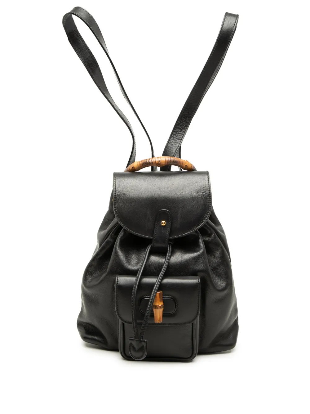 20th Century Calfskin Bamboo Drawstring backpack