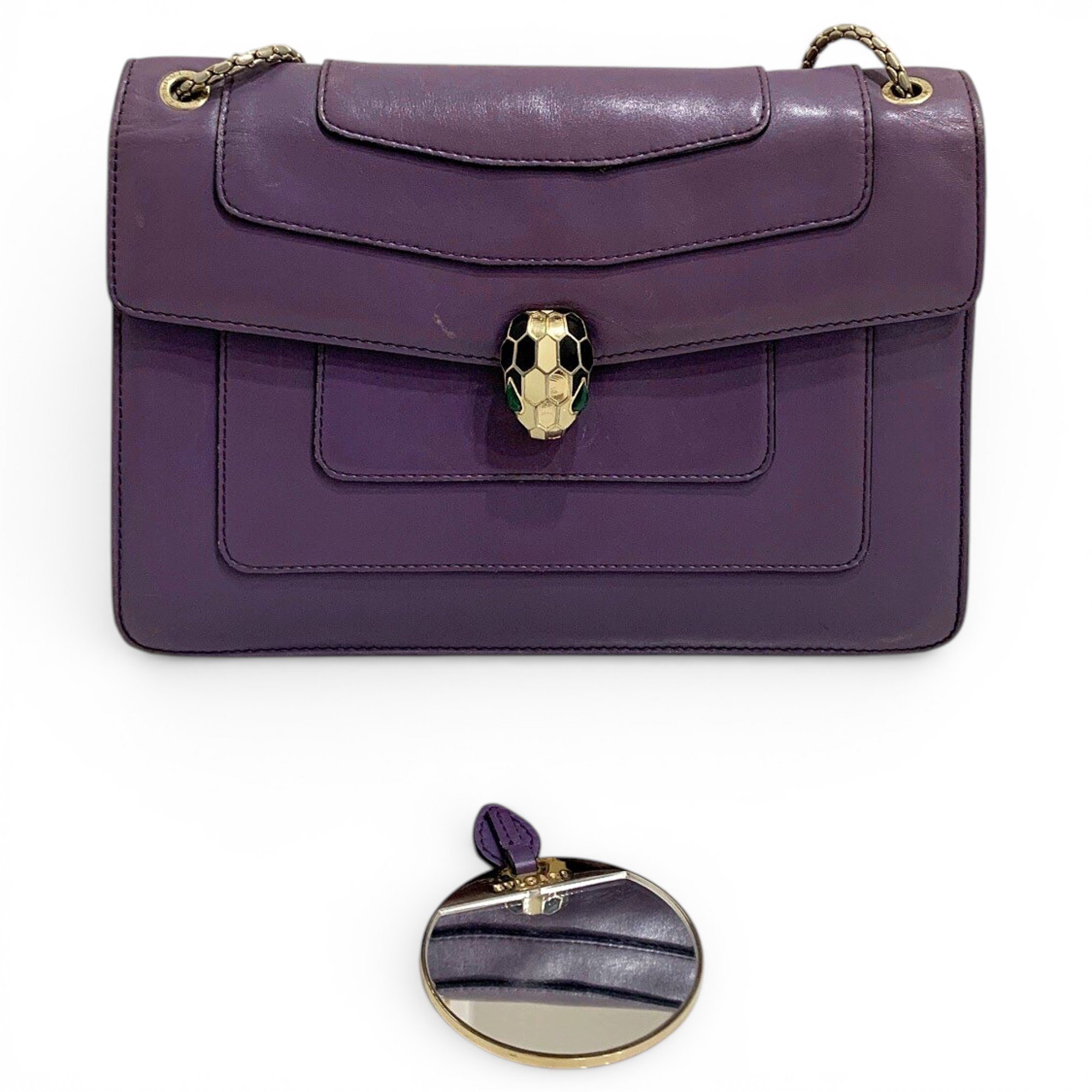 Serpenti leather handbag