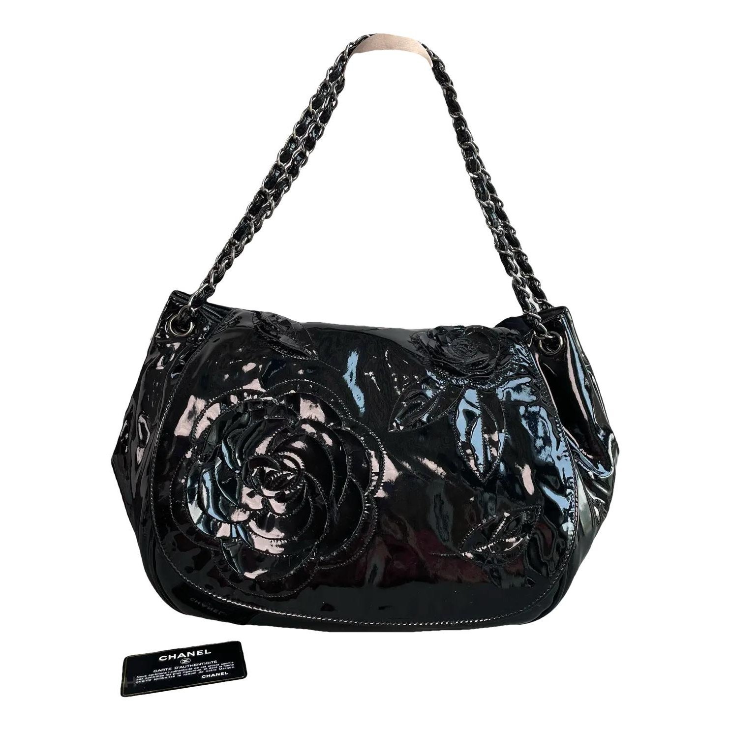 Patent leather handbag