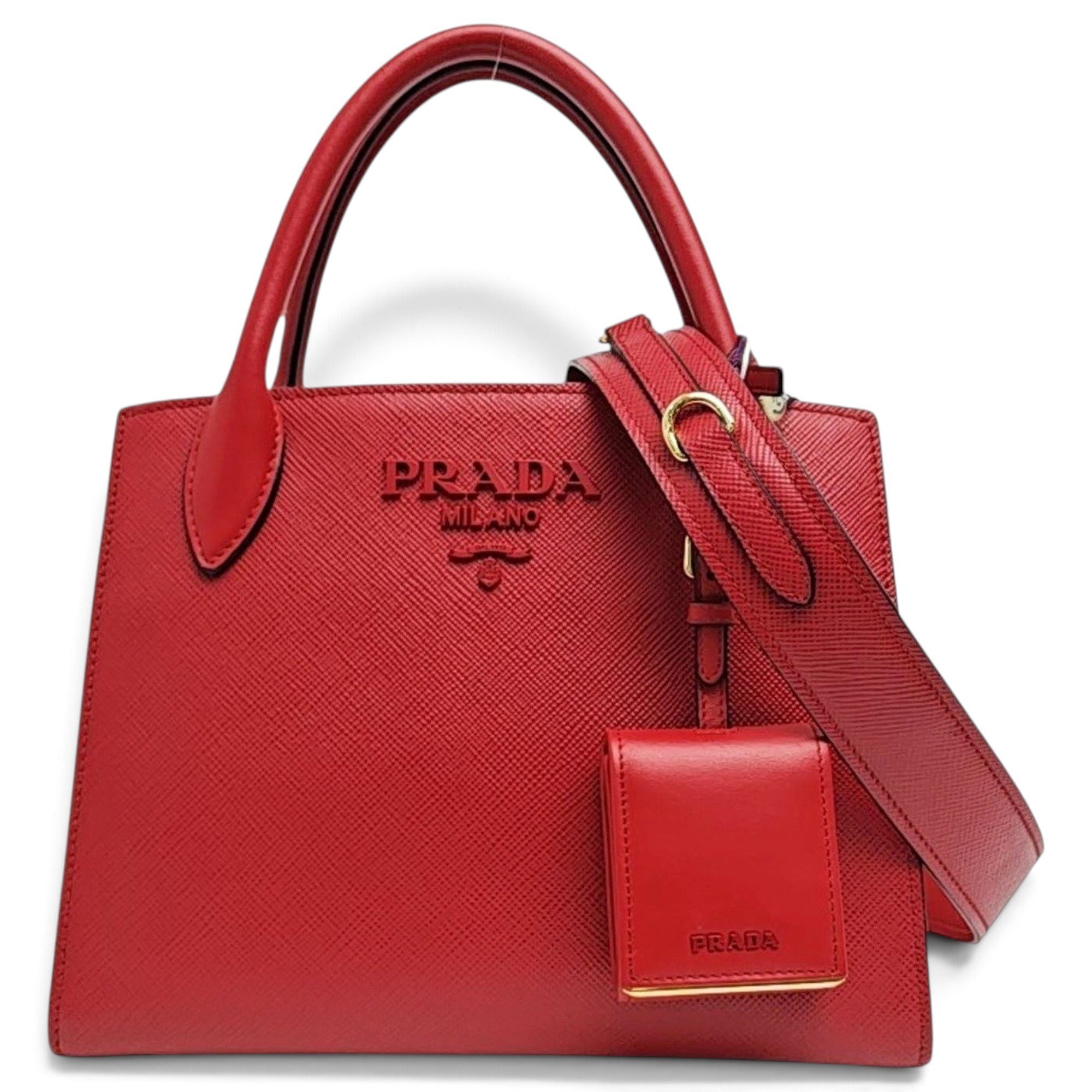 Monochrome leather handbag