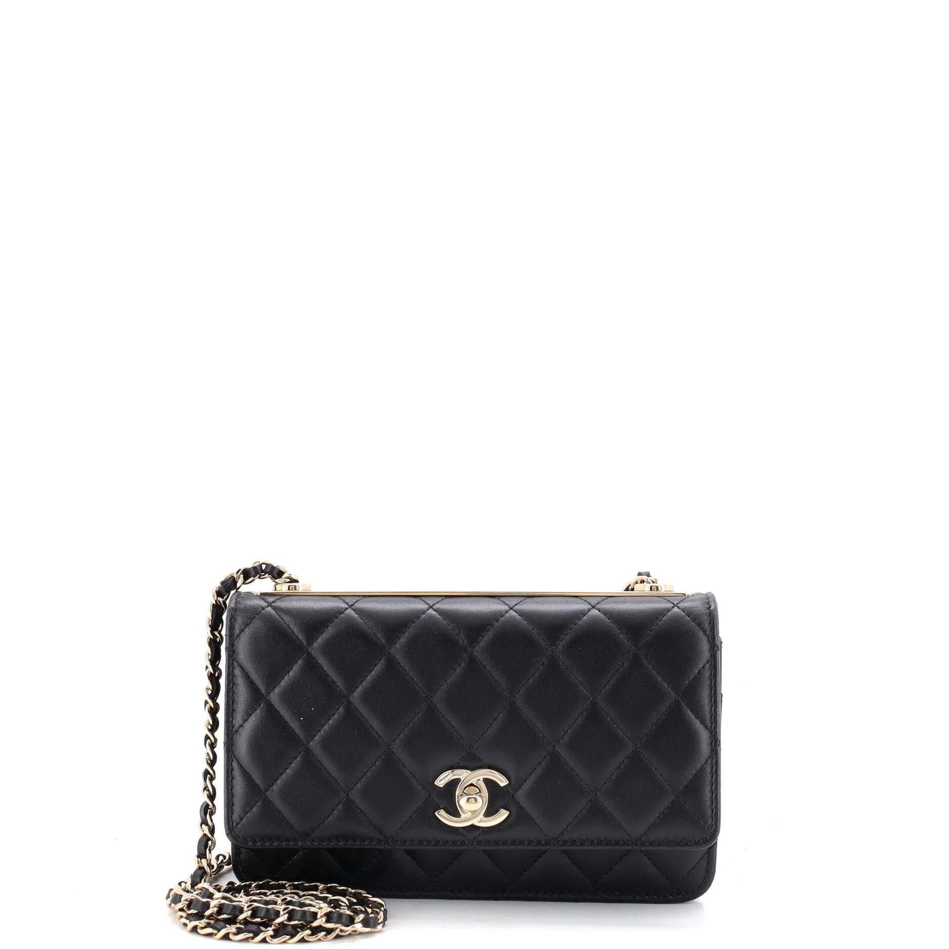 Trendy CC Wallet on Chain leather crossbody bag