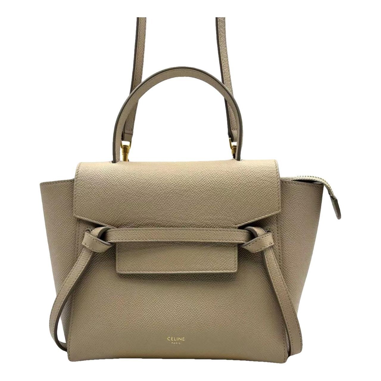 Belt leather handbag