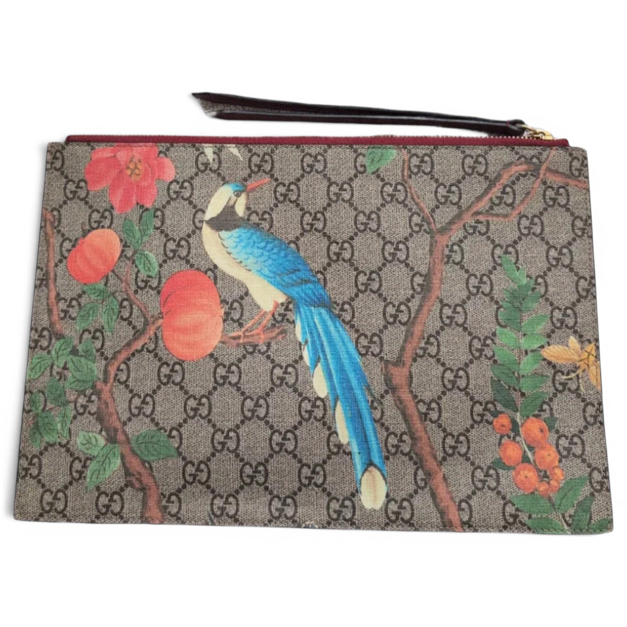 Leather clutch bag