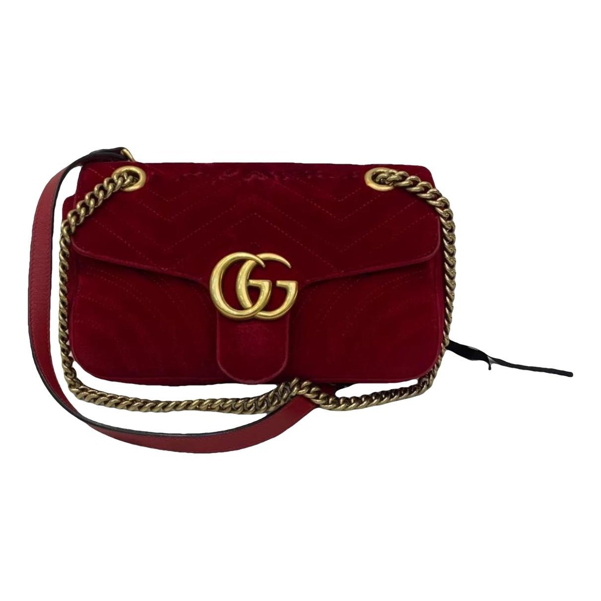 GG Marmont Flap velvet crossbody bag