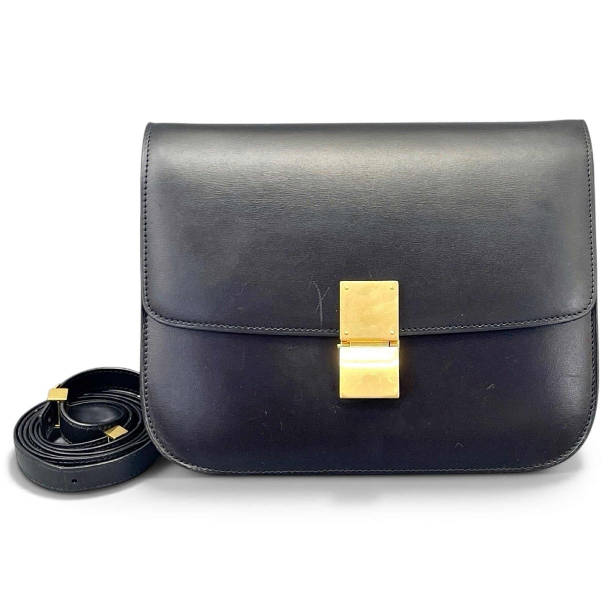 Classic leather crossbody bag