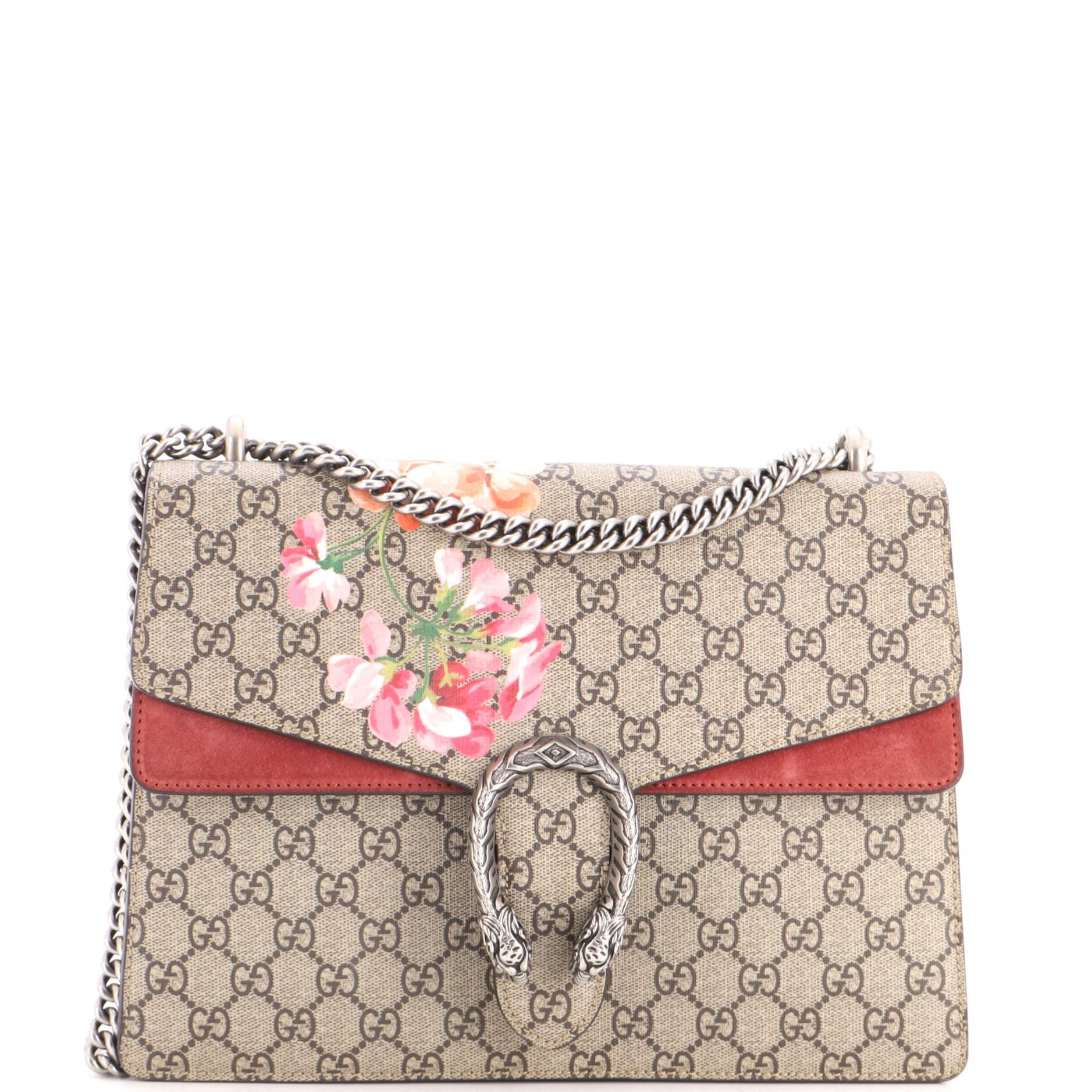 Dionysus Bag Blooms Print GG Coated Canvas Medium