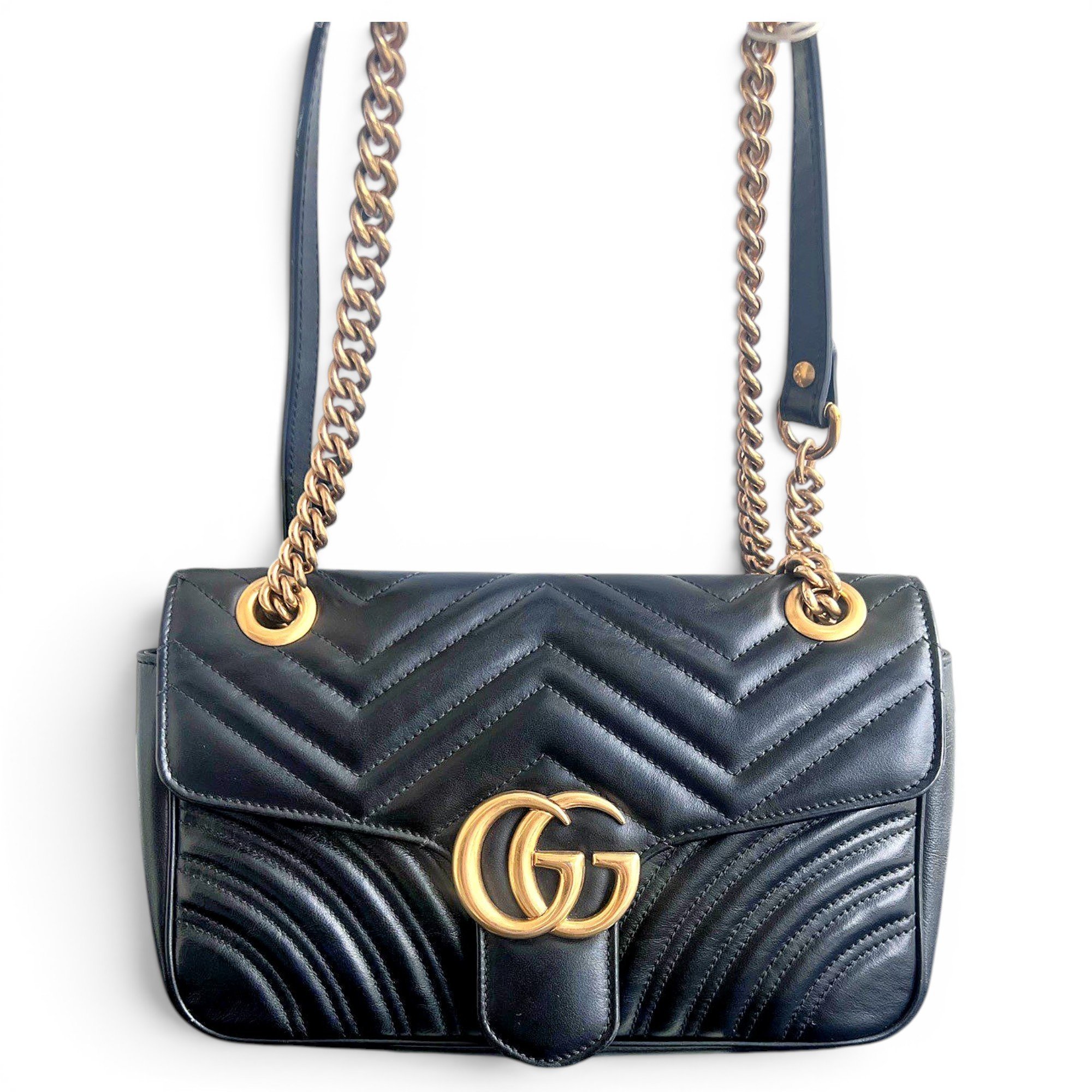 GG Marmont Flap leather crossbody bag