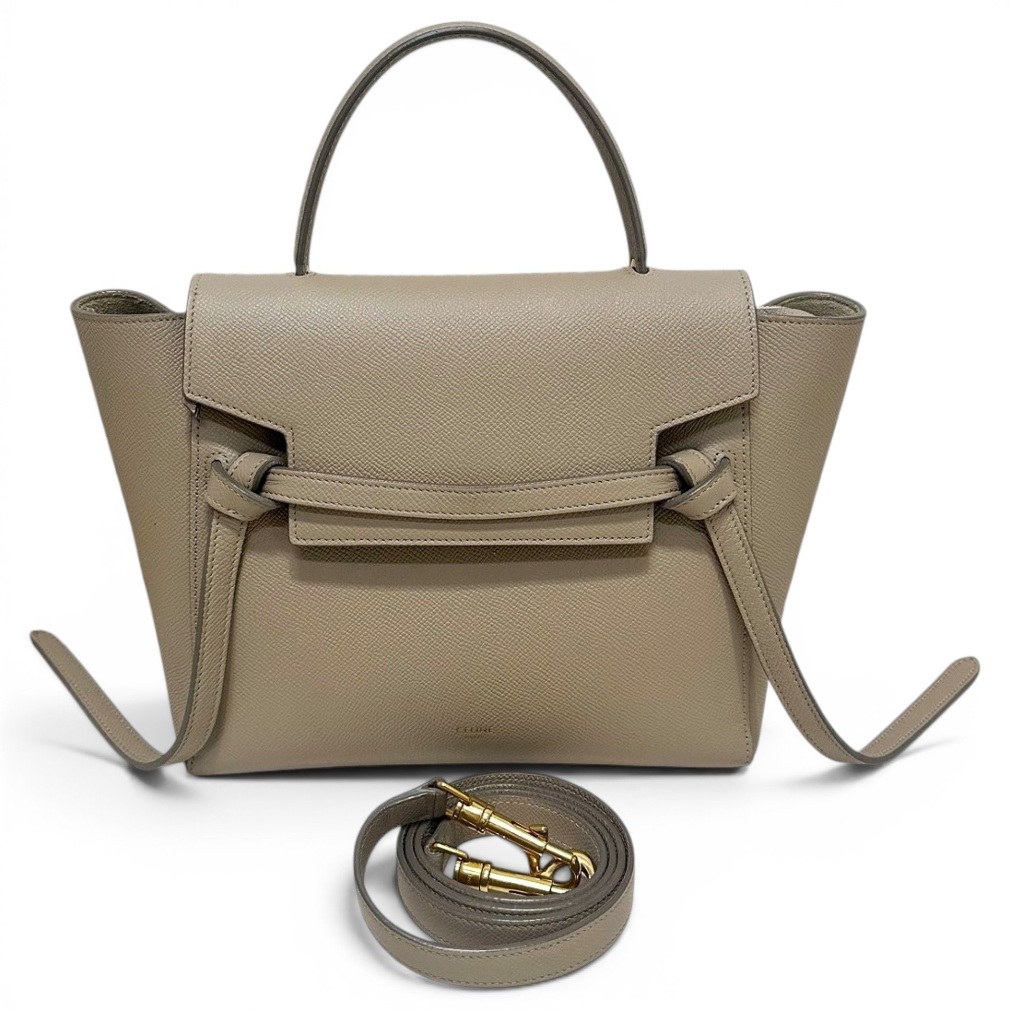 Belt leather handbag