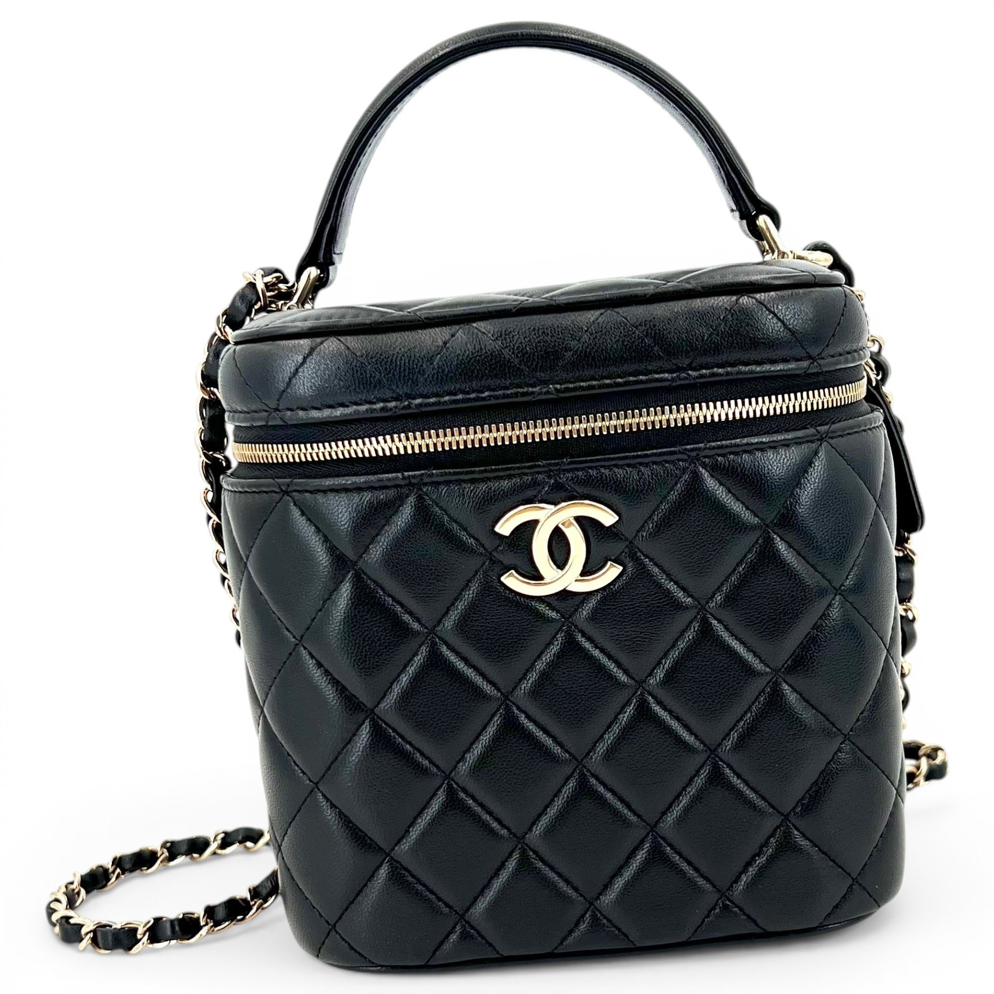 Trendy CC Vanity leather handbag