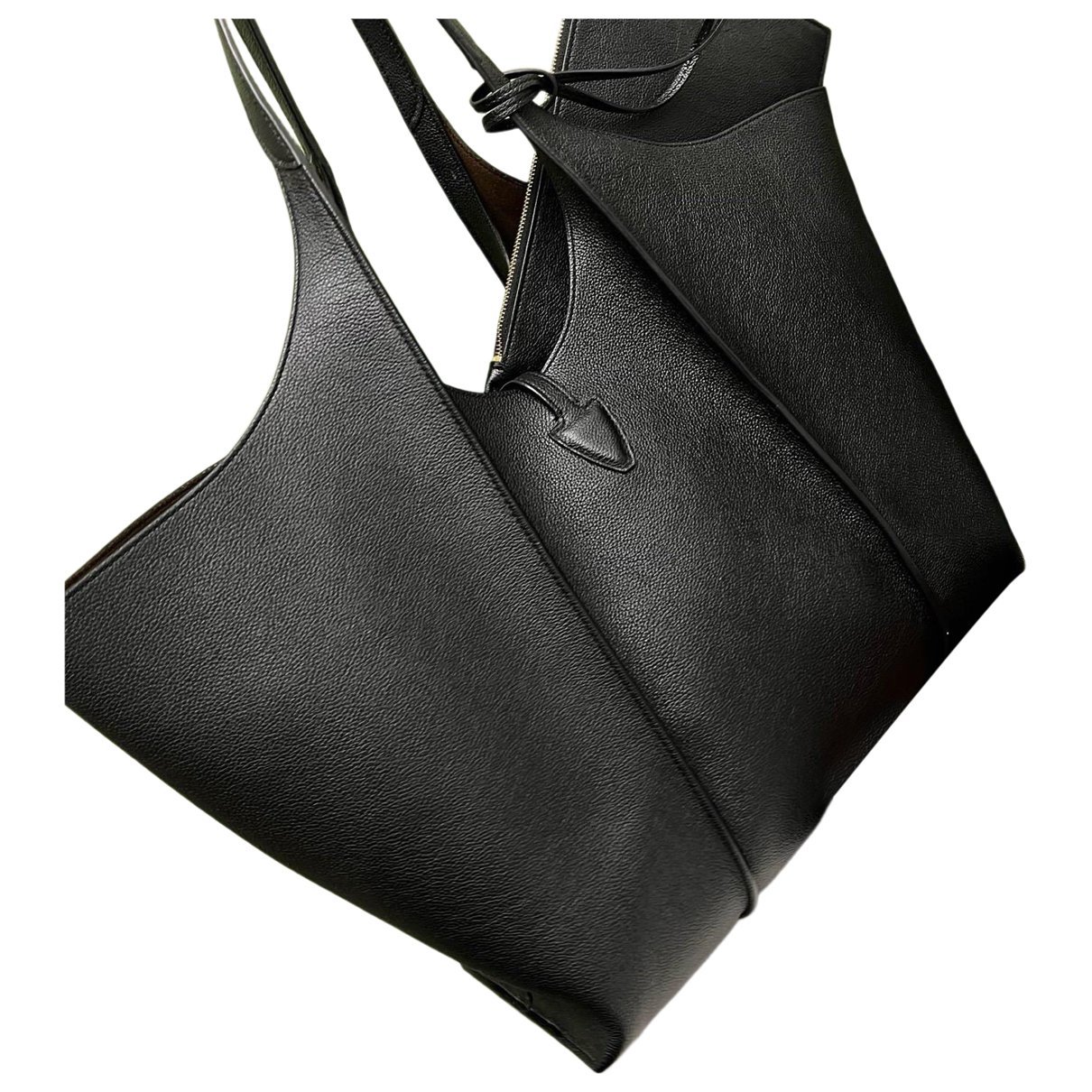 Shopping Media leather handbag