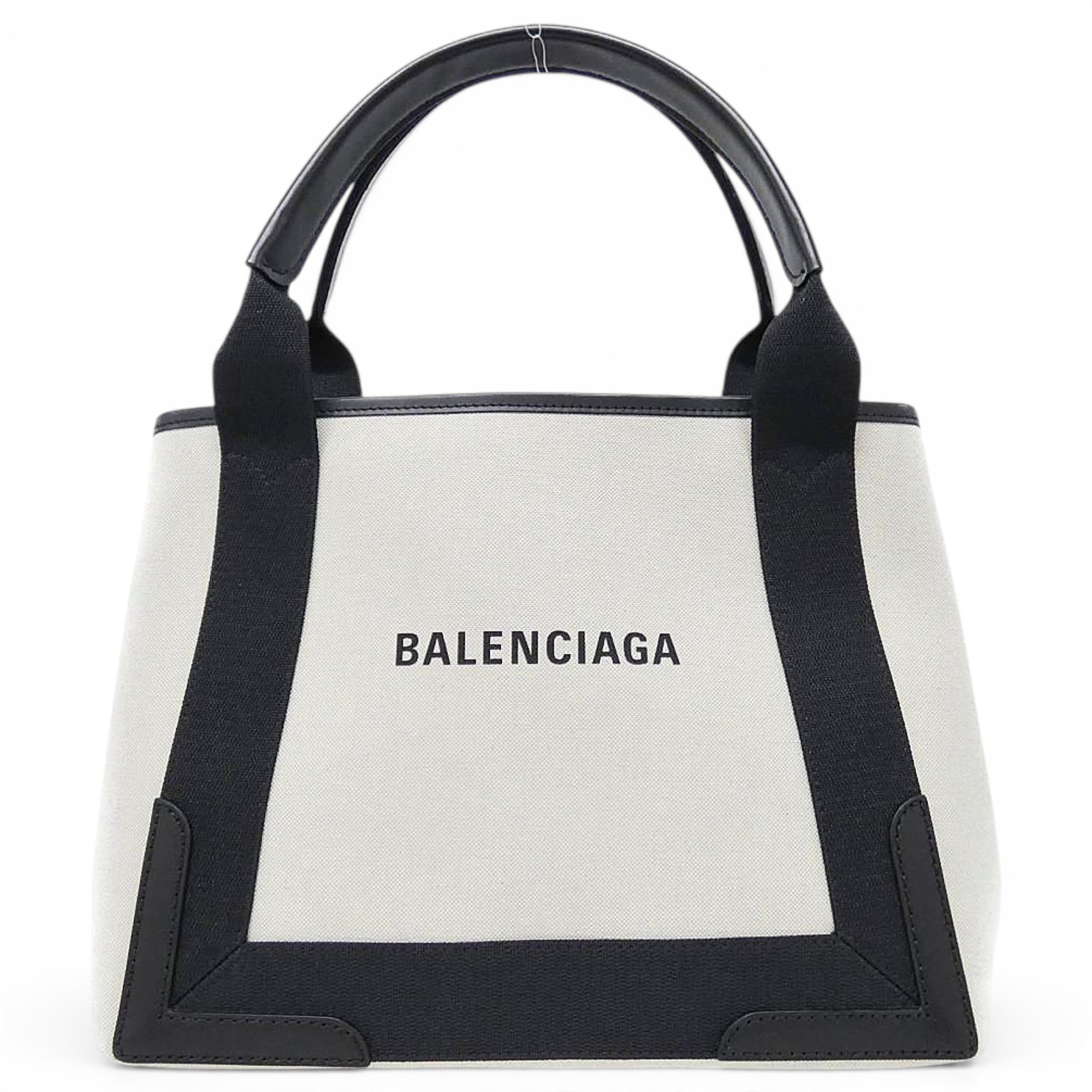 Navy cabas cloth handbag