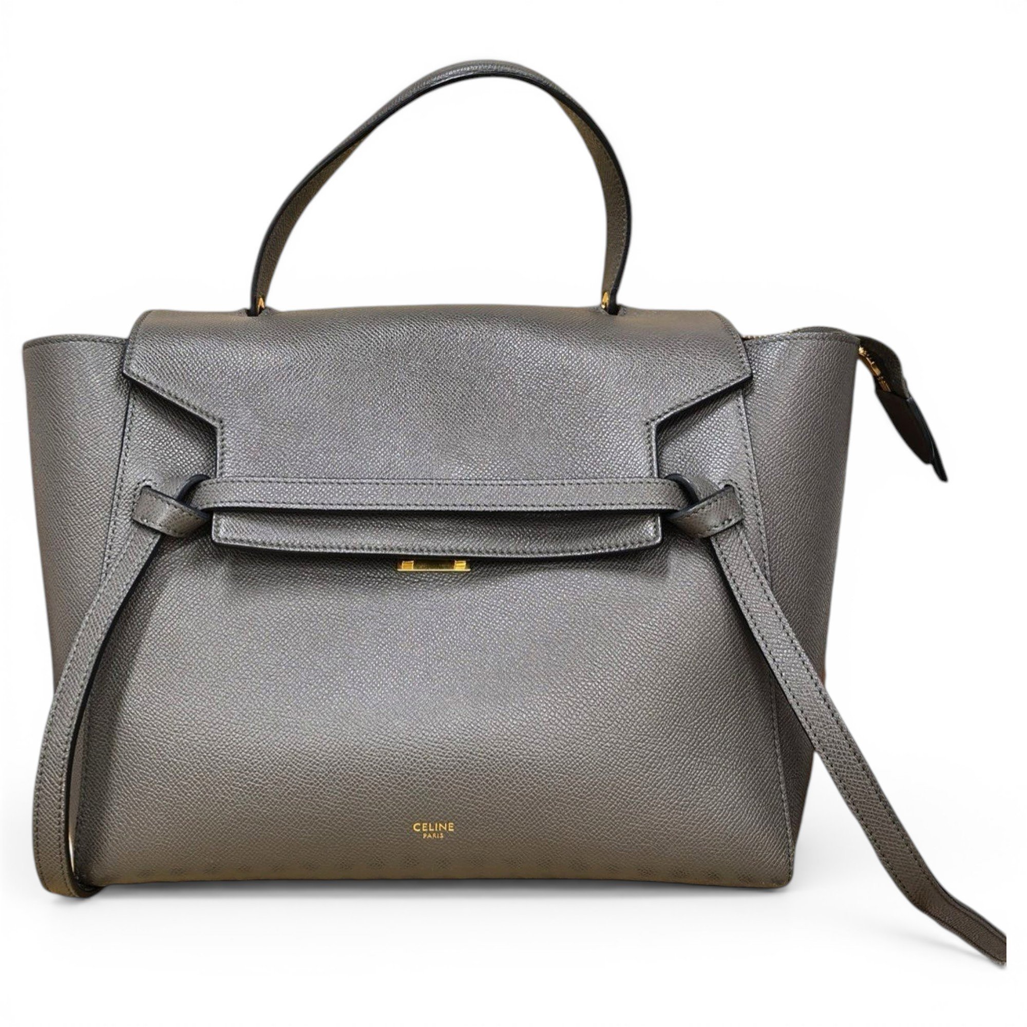 Belt leather handbag