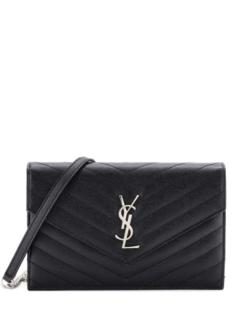 Classic Monogram Wallet on Chain Matelasse Chevron Leather Small crossbody bag
