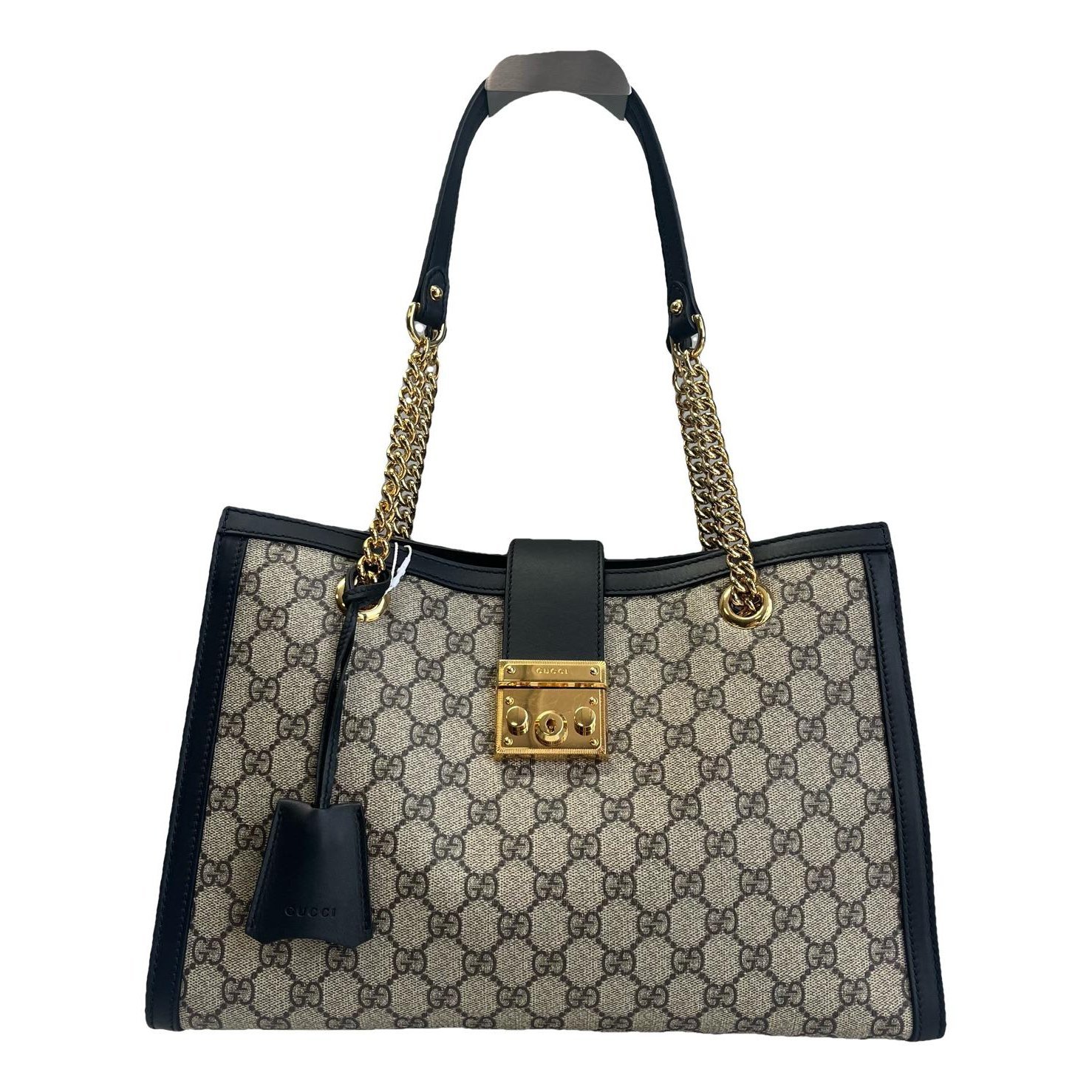 Padlock leather handbag