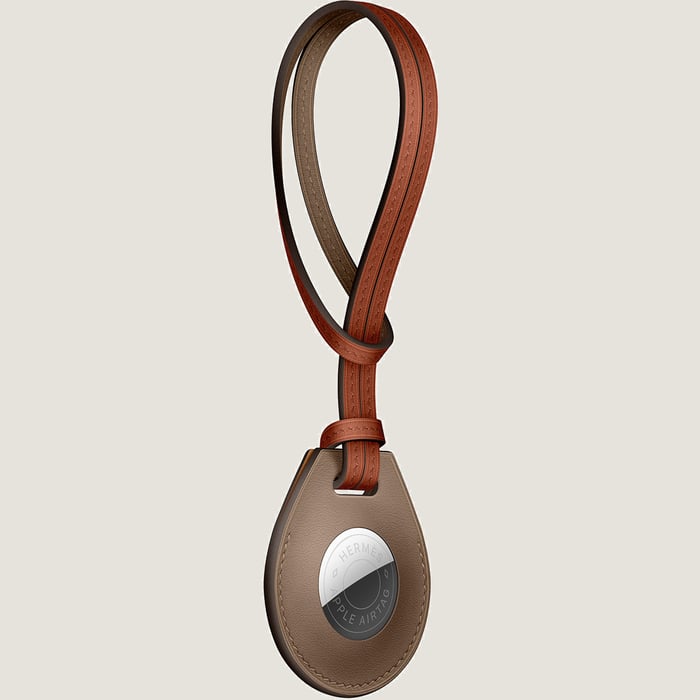 【未開封新品】AirTag Hermes Belge de Weimar Hermès Apple AirTag Hermès bicolor bag charm Beige De Weimar
