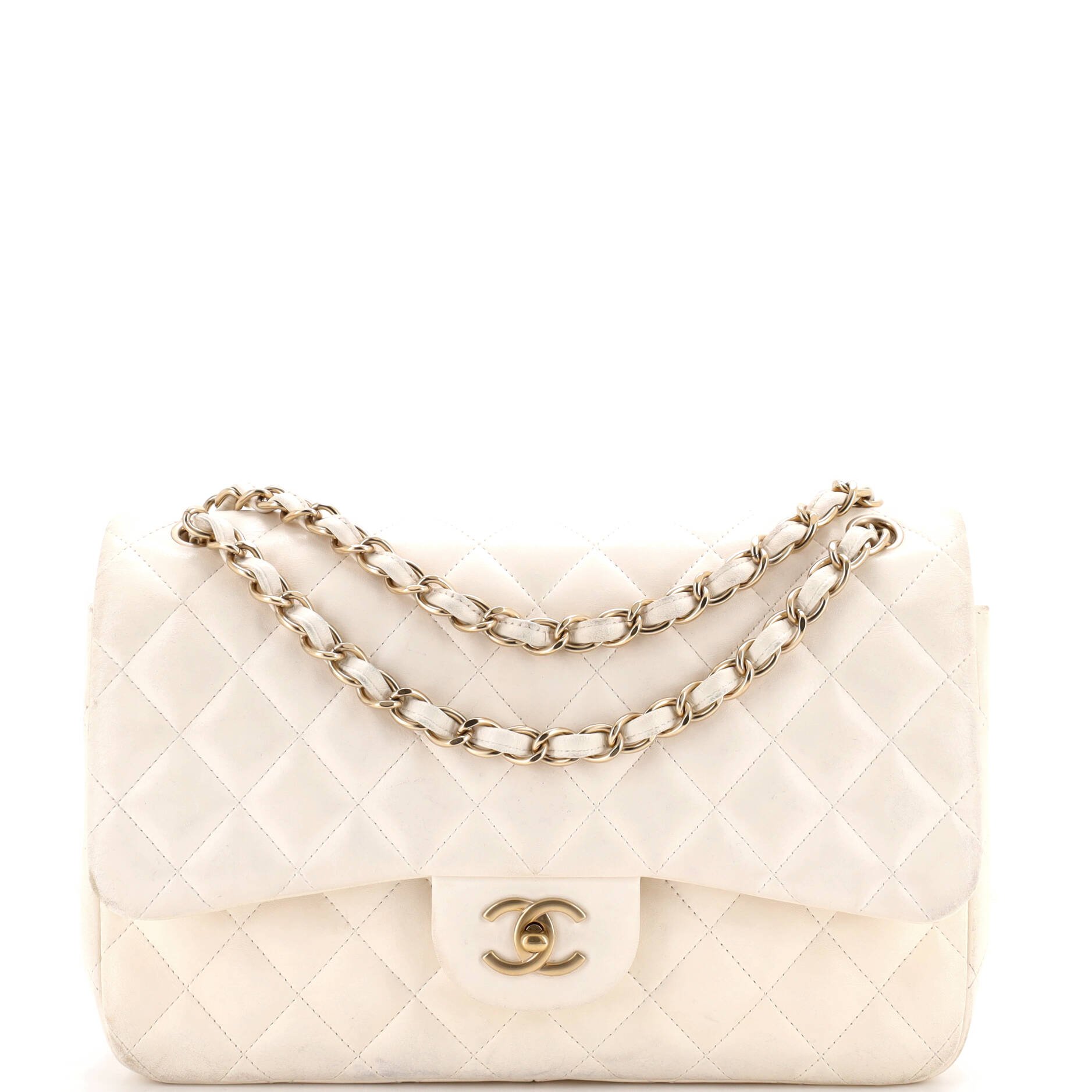 Chanel Classic Double Flap Bag Quilted Lambskin Jumbo