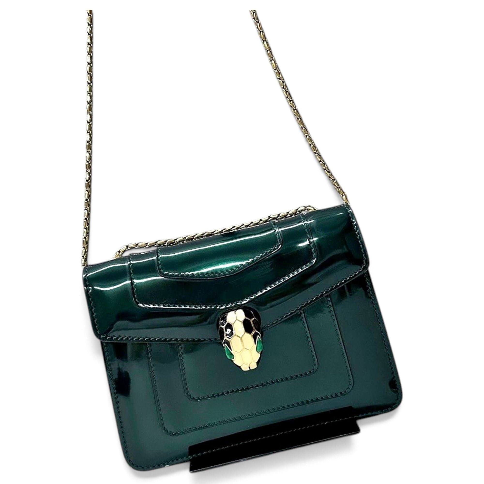 Serpenti leather handbag